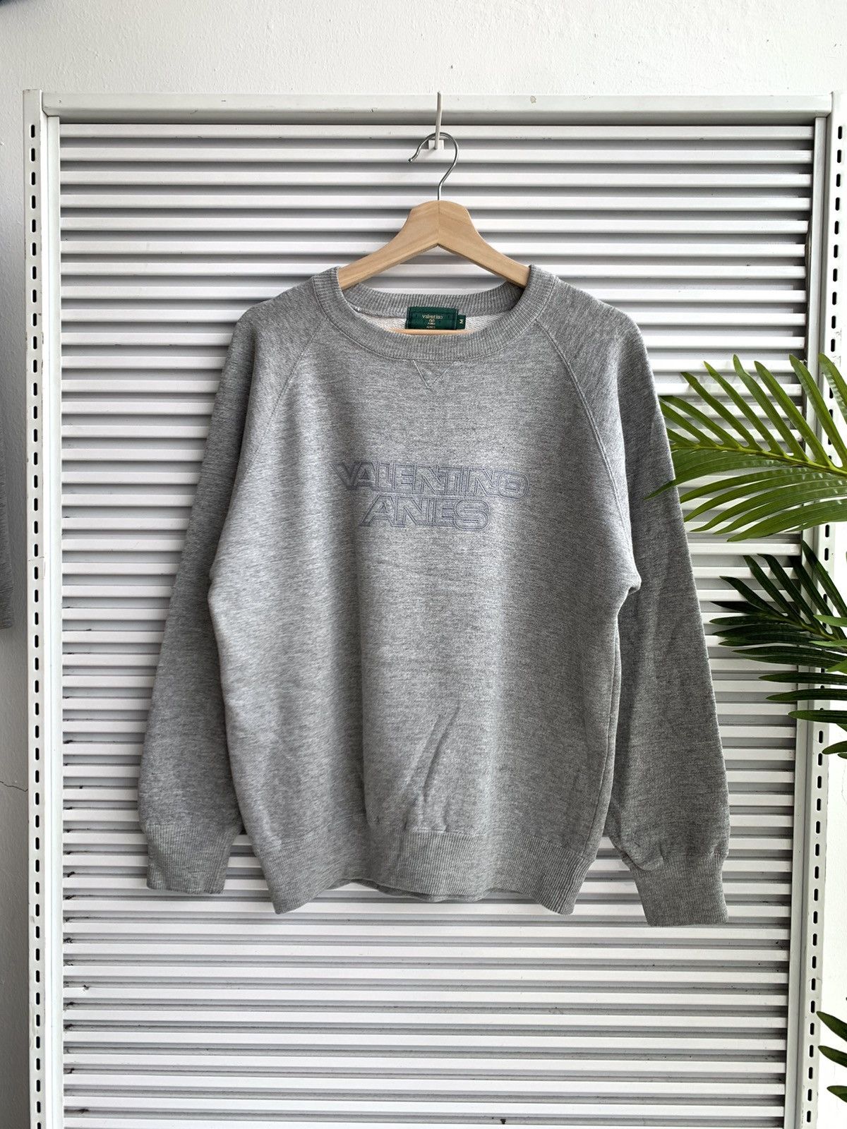 Valentino Anies Big Logo Embroidery Crewneck in Medium Size