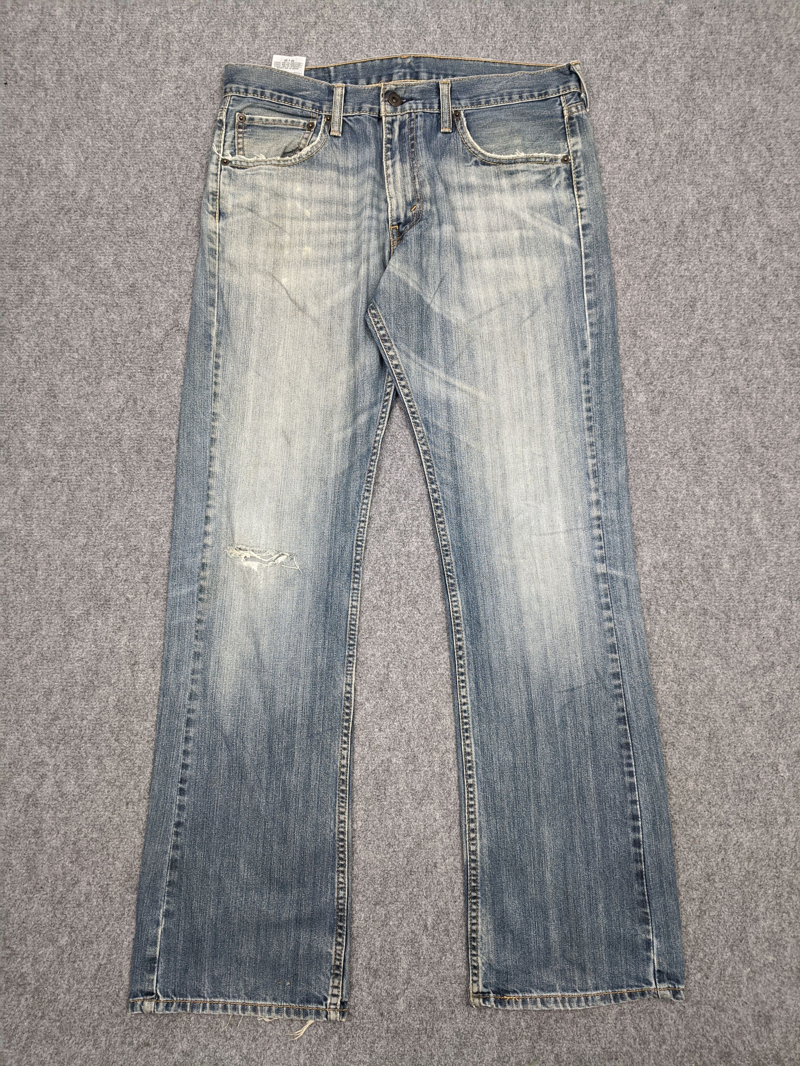 image of Levis 527 Flared Bootcut Jeans in Blue Denim, Men's (Size 34)