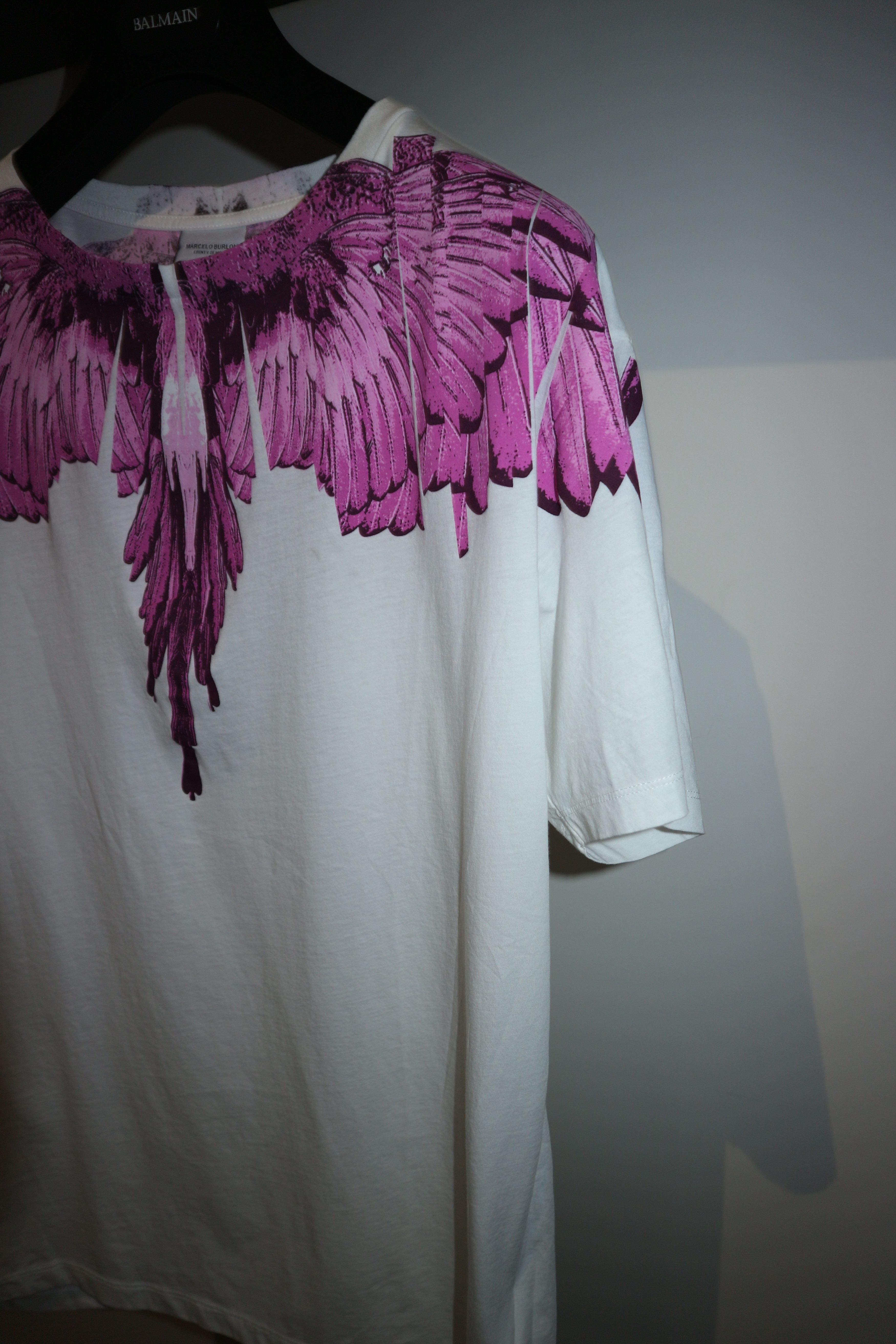 Marcelo Burlon Pink alas print t-shirt Size US S / EU 44-46 / 1 - 2 Thumbnail
