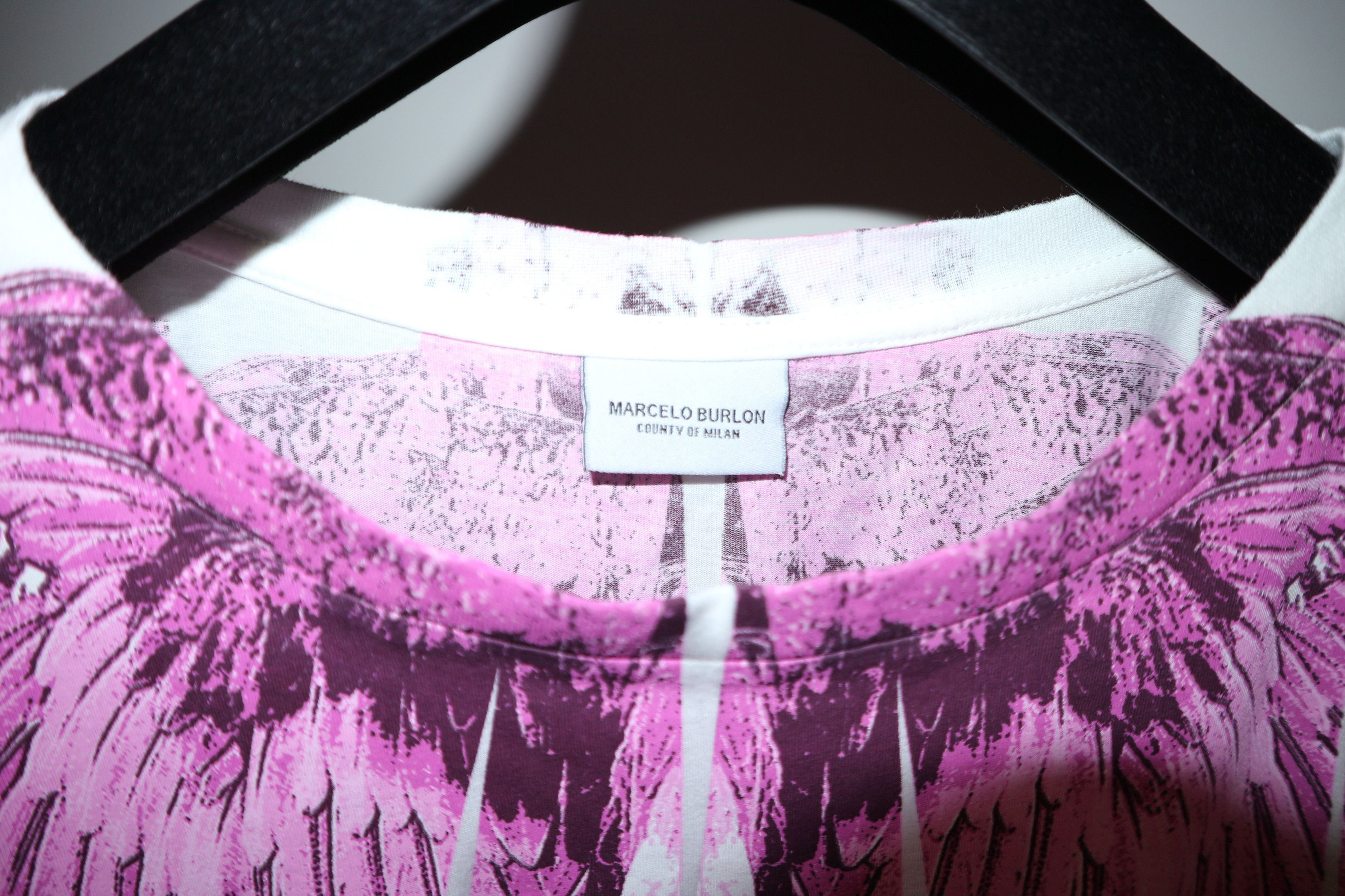 Marcelo Burlon Pink alas print t-shirt Size US S / EU 44-46 / 1 - 3 Thumbnail