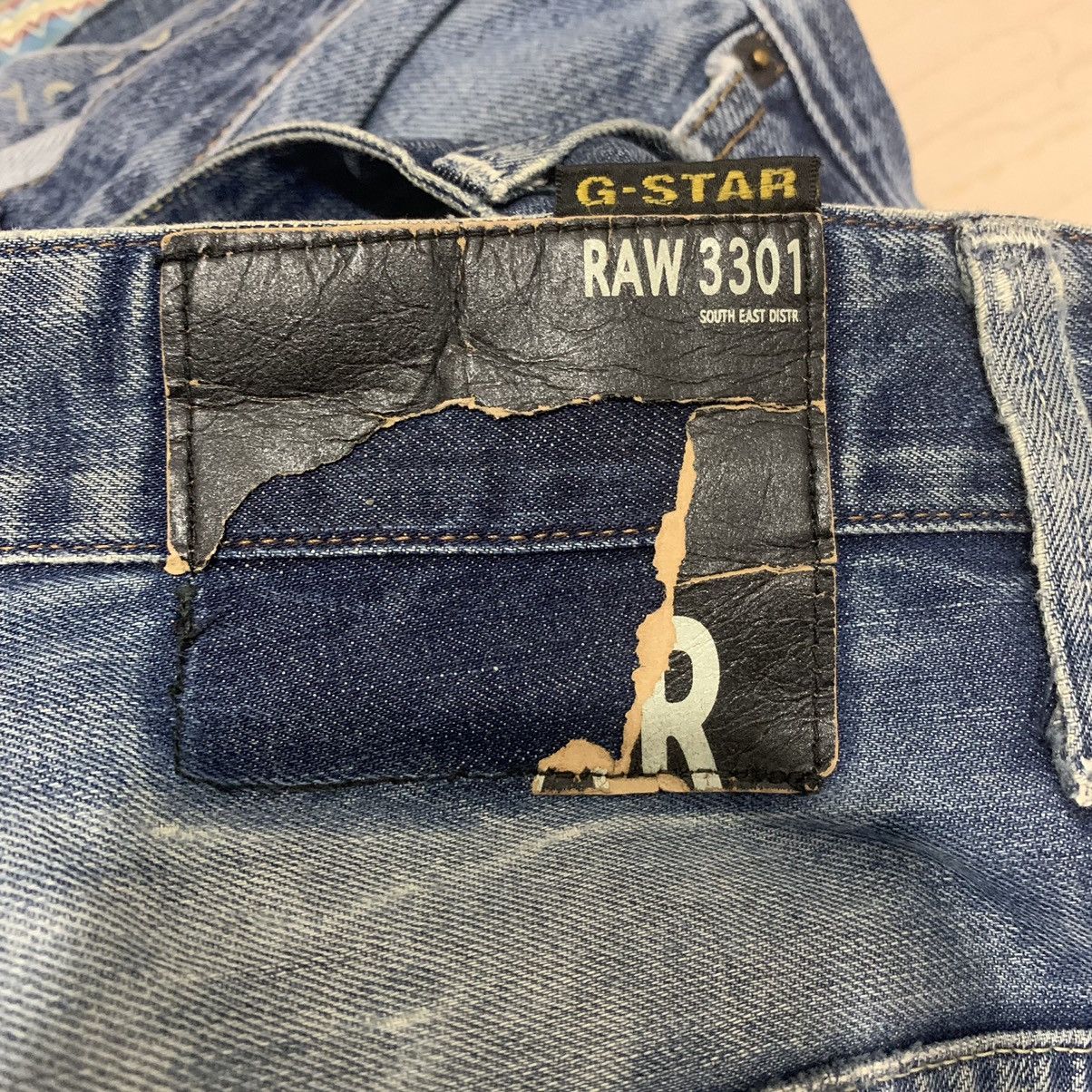 G-Star G STAR RAW Vintage Denim 3D Arc Slim Cleg Rider Biker Jeans Size US 33 - 24 Thumbnail