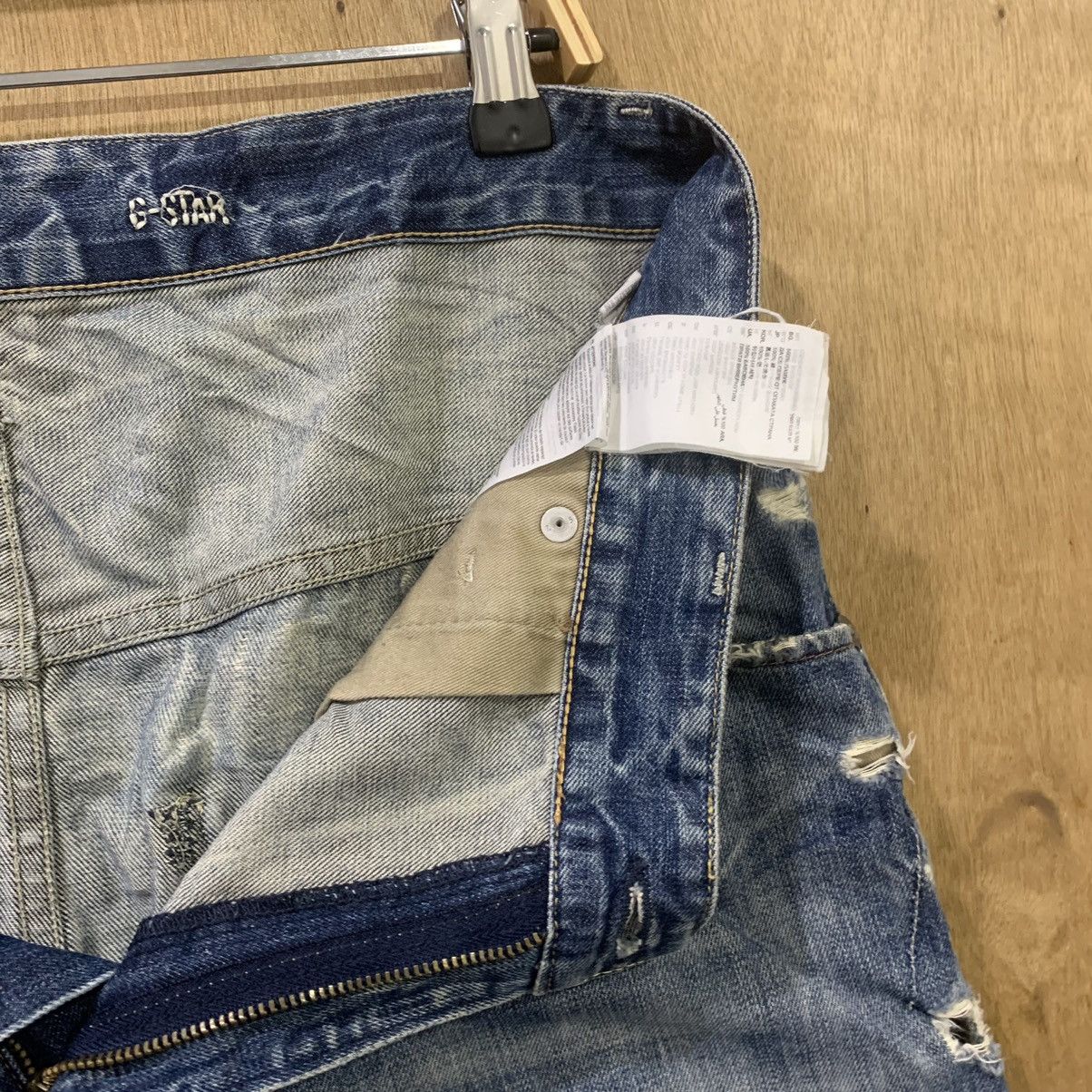 G-Star G STAR RAW Vintage Denim 3D Arc Slim Cleg Rider Biker Jeans Size US 33 - 19 Thumbnail
