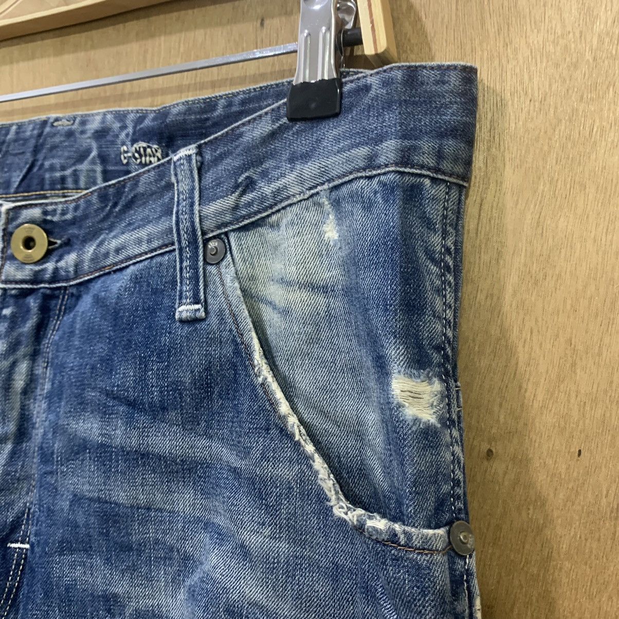 G-Star G STAR RAW Vintage Denim 3D Arc Slim Cleg Rider Biker Jeans Size US 33 - 7 Thumbnail