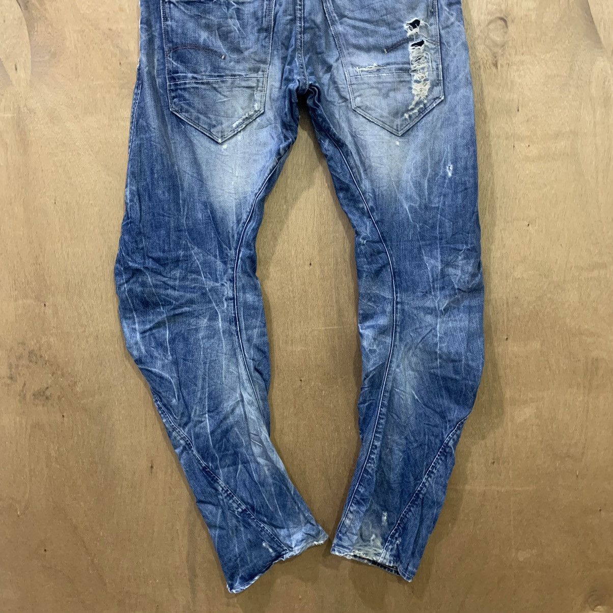 G-Star G STAR RAW Vintage Denim 3D Arc Slim Cleg Rider Biker Jeans Size US 33 - 13 Thumbnail