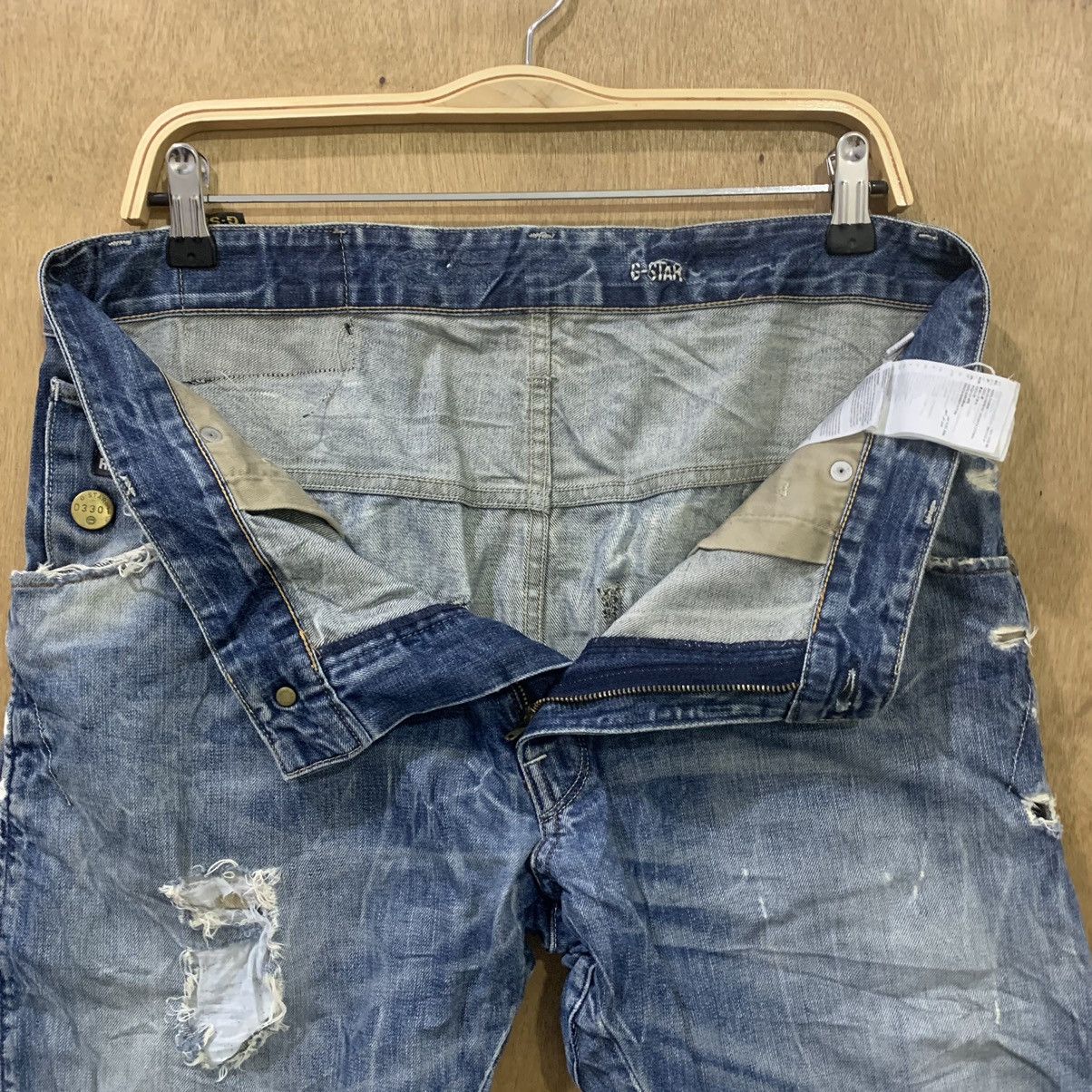 G-Star G STAR RAW Vintage Denim 3D Arc Slim Cleg Rider Biker Jeans Size US 33 - 17 Thumbnail