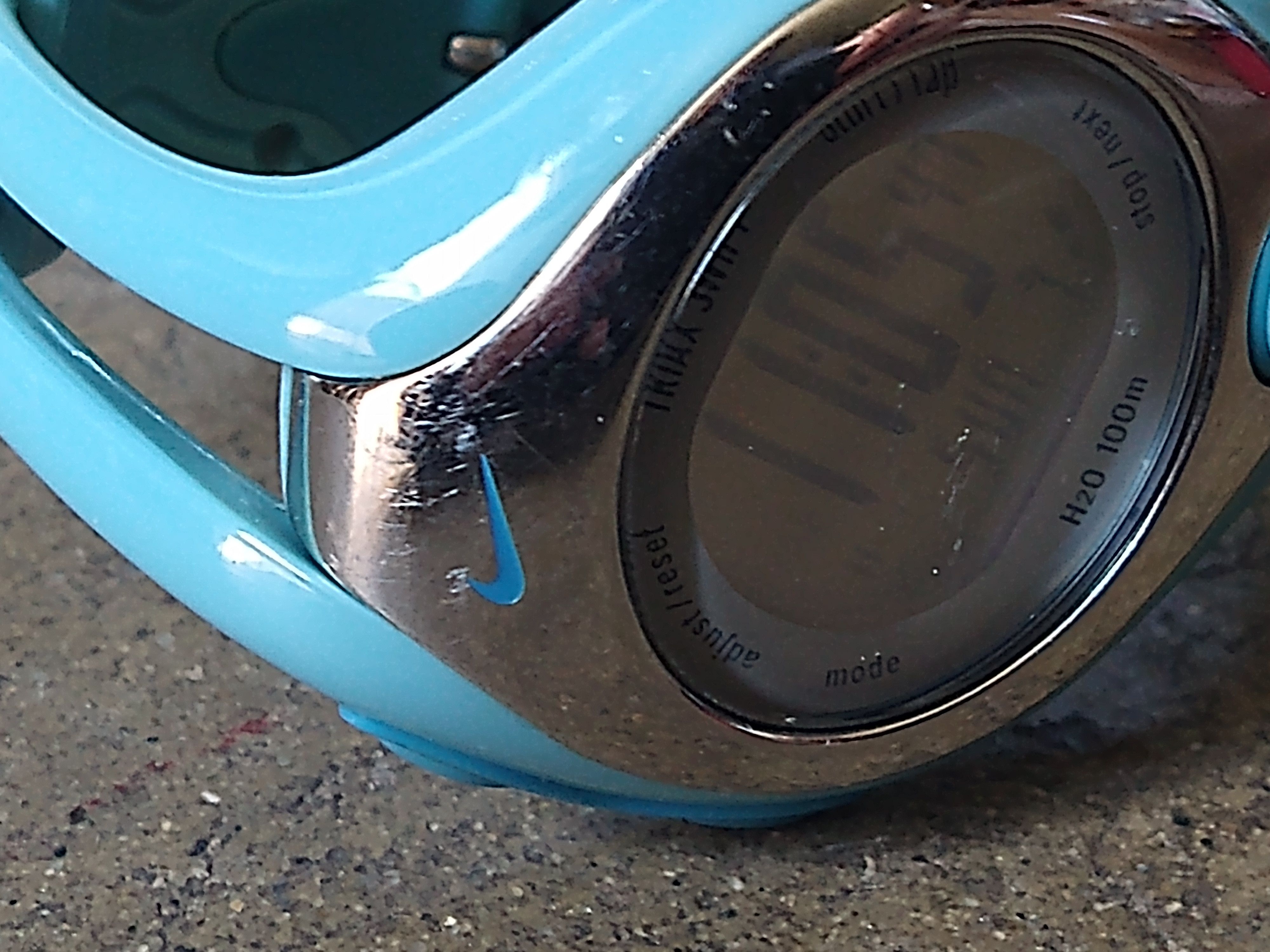Nike Nike Watch Sports Rubber Blue Silver Digital Size ONE SIZE - 4 Thumbnail