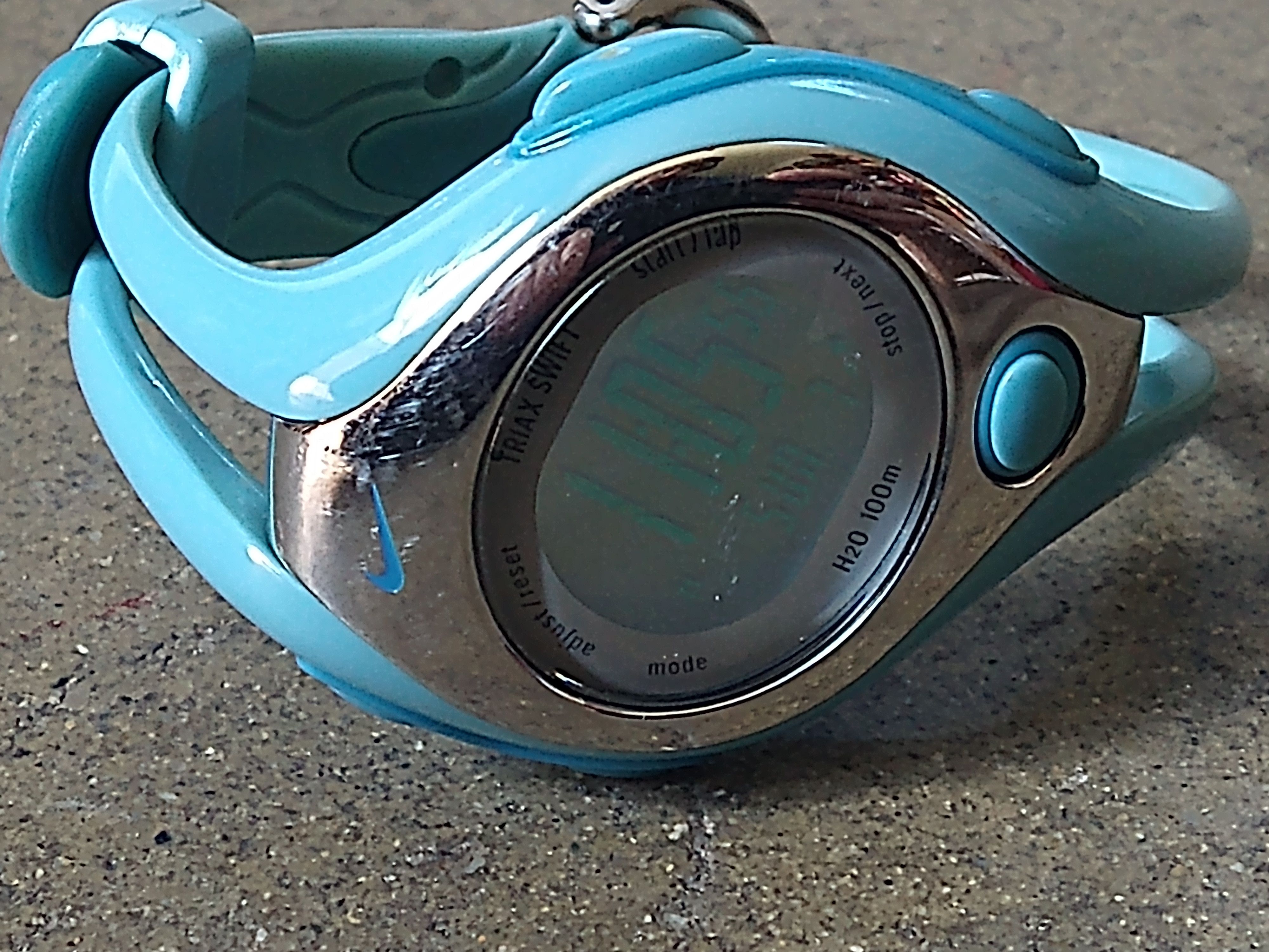 Nike Nike Watch Sports Rubber Blue Silver Digital Size ONE SIZE - 5 Thumbnail
