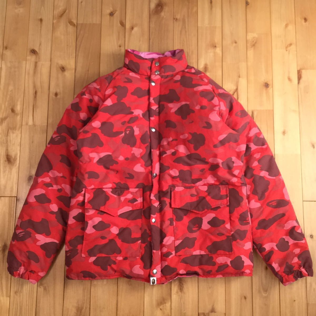 Bape 🔥Reversible🔥 Down jacket pink camo BAPE ape Size US XL / EU 56 / 4 - 4 Thumbnail