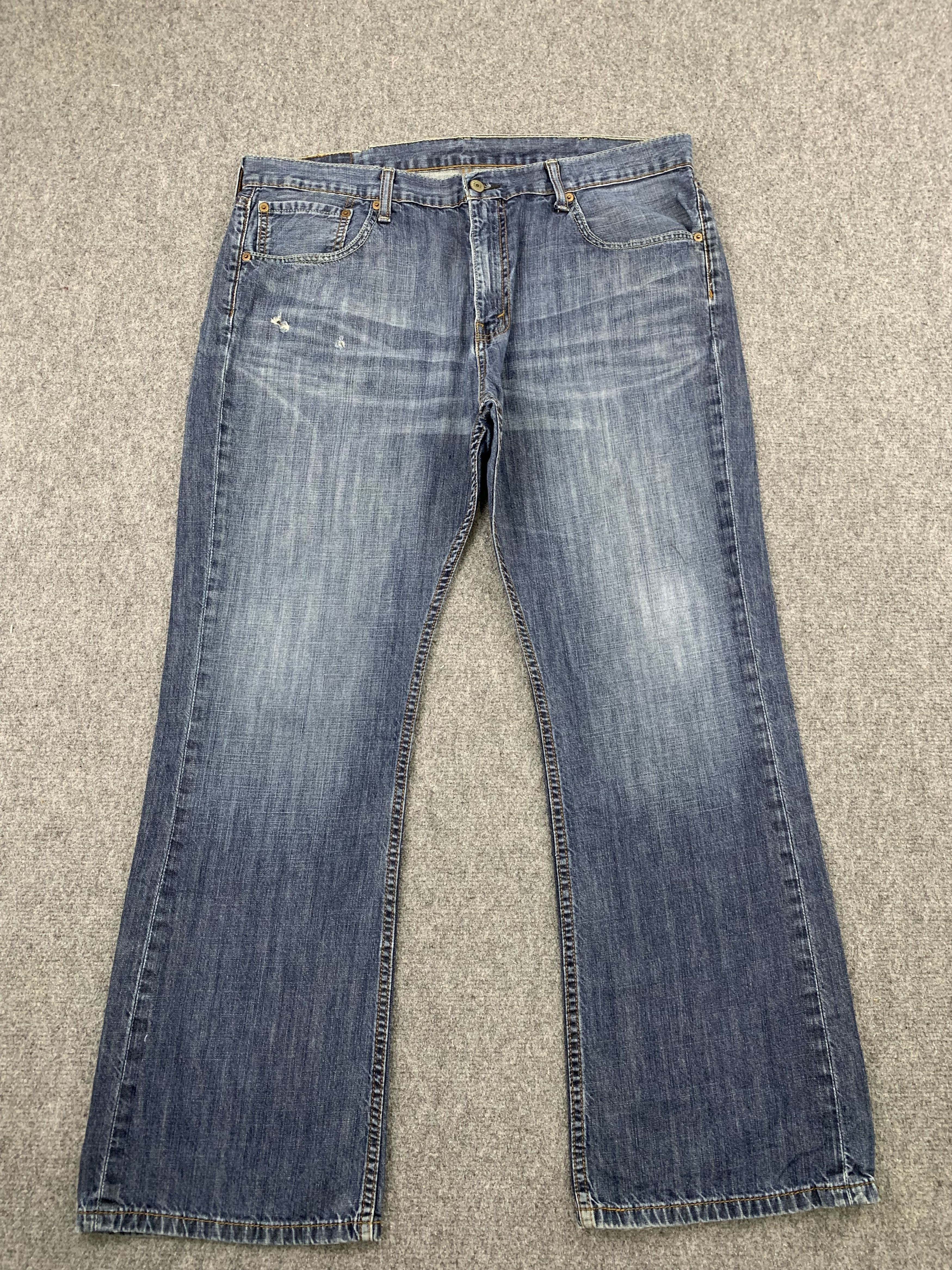 image of Levis 527 Flared Bootcut Jeans in Blue Denim, Men's (Size 38)
