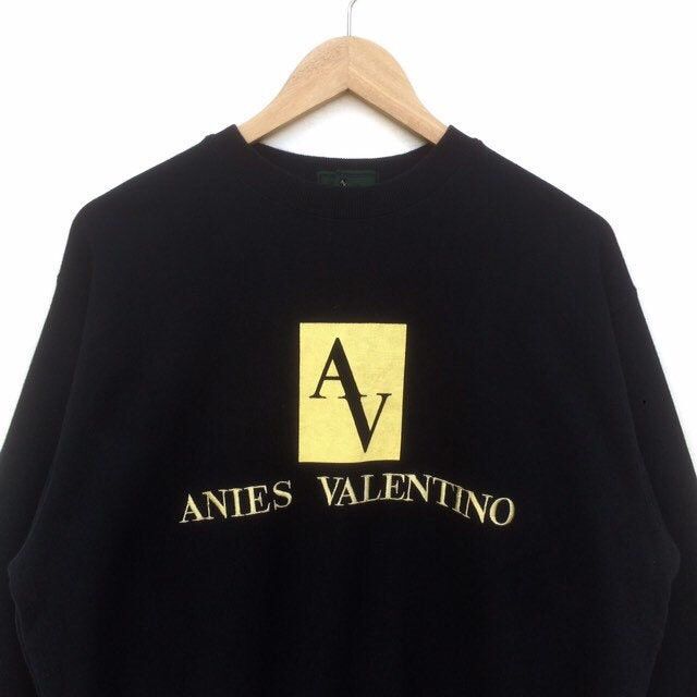 Japanese Brand × Vintage VALENTINO Anies Big Valentino Sweatshirt crewneck jumper Size US M / EU 48-50 / 2 - 2 Thumbnail