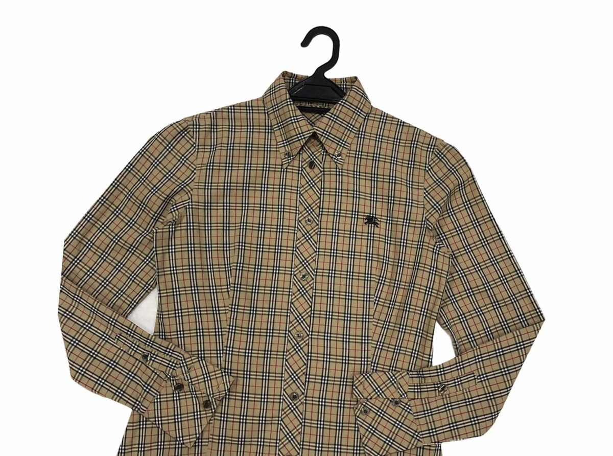 Burberry Vtg Burberrys Blue Label Novacheck Long Sleeve Shirt Women Size S / US 4 / IT 40 - 9 Thumbnail