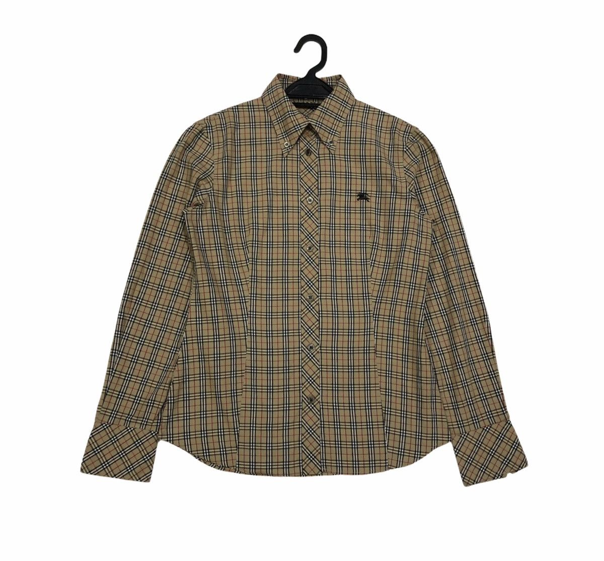 Burberry Vtg Burberrys Blue Label Novacheck Long Sleeve Shirt Women Size S / US 4 / IT 40 - 2 Thumbnail