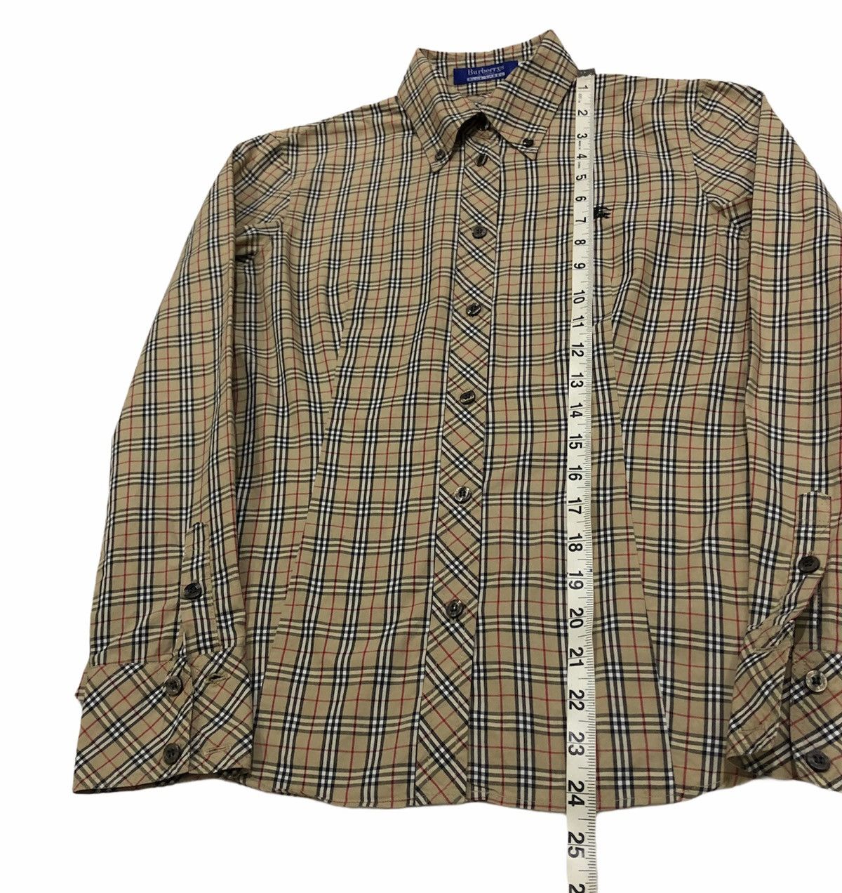 Burberry Vtg Burberrys Blue Label Novacheck Long Sleeve Shirt Women Size S / US 4 / IT 40 - 15 Thumbnail