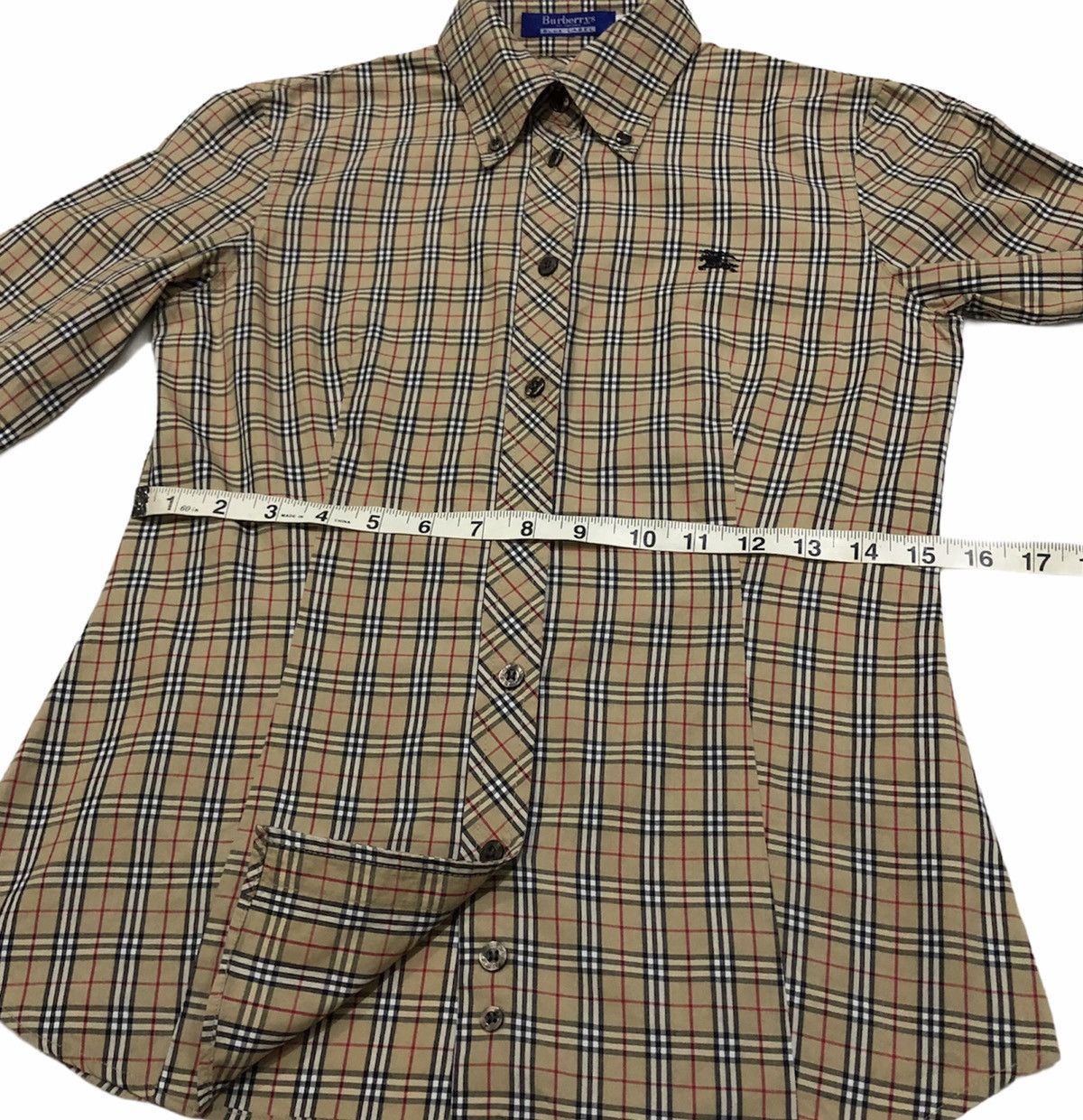 Burberry Vtg Burberrys Blue Label Novacheck Long Sleeve Shirt Women Size S / US 4 / IT 40 - 13 Thumbnail