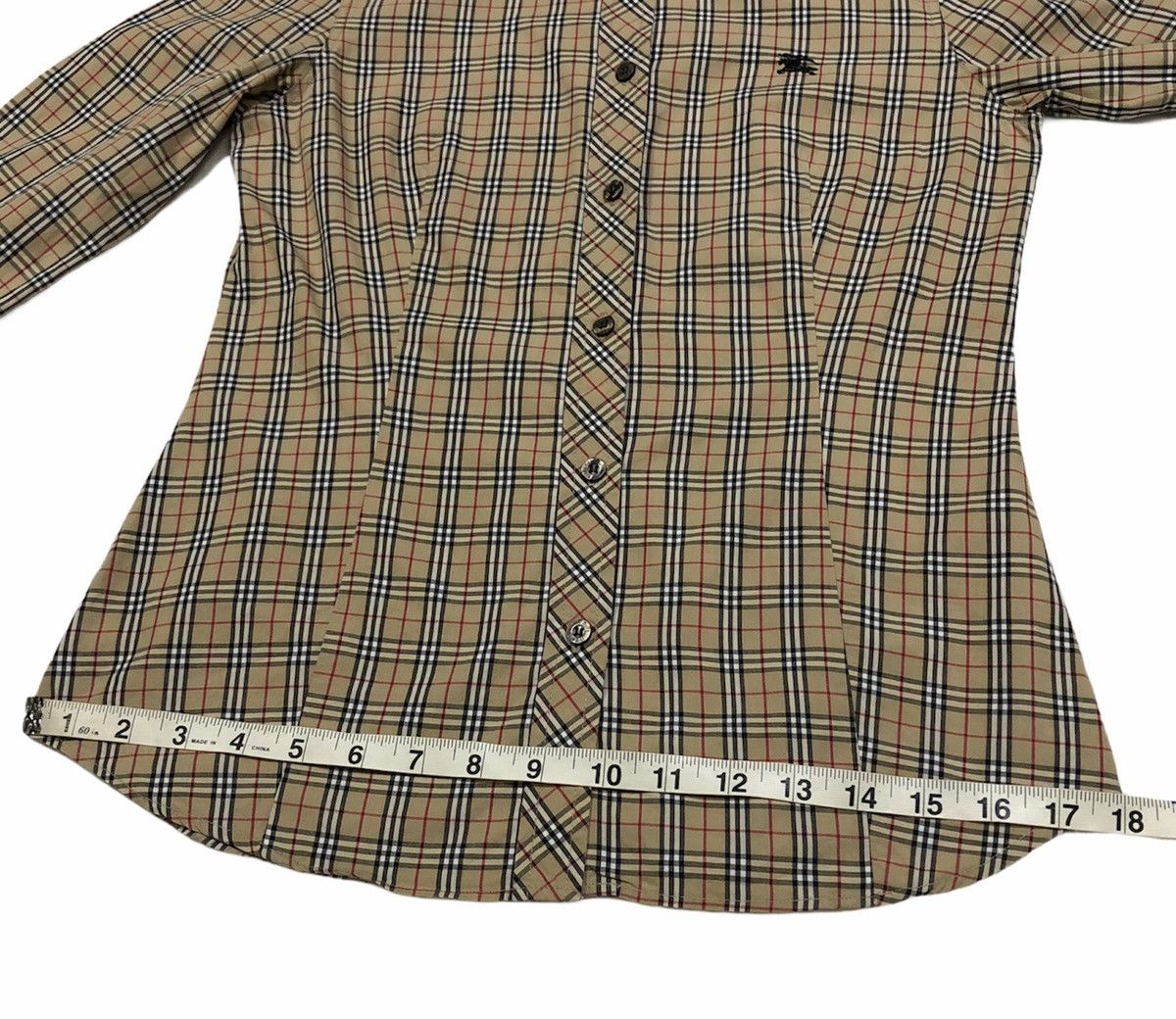 Burberry Vtg Burberrys Blue Label Novacheck Long Sleeve Shirt Women Size S / US 4 / IT 40 - 14 Thumbnail