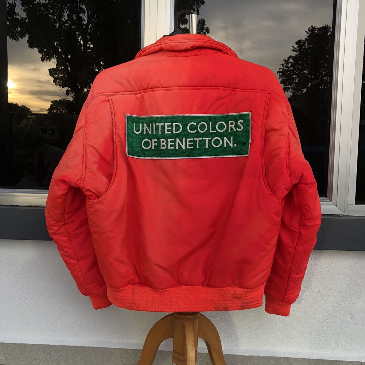 United Colors Of Benetton Benetton Formula1Racing Team distressed Faded Bomber Jacket Size US L / EU 52-54 / 3 - 15 Thumbnail