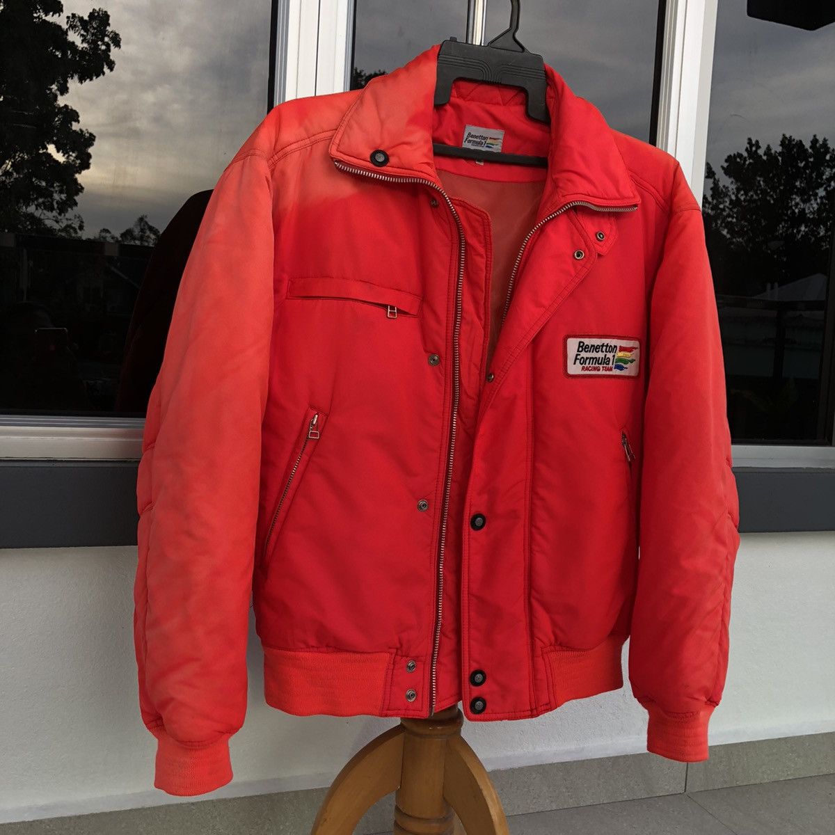 United Colors Of Benetton Benetton Formula1Racing Team distressed Faded Bomber Jacket Size US L / EU 52-54 / 3 - 5 Thumbnail