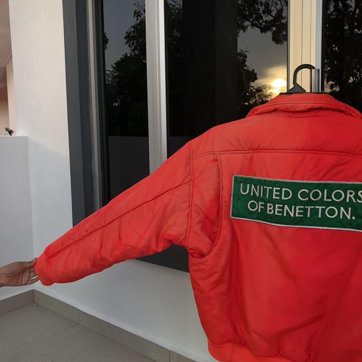United Colors Of Benetton Benetton Formula1Racing Team distressed Faded Bomber Jacket Size US L / EU 52-54 / 3 - 18 Thumbnail