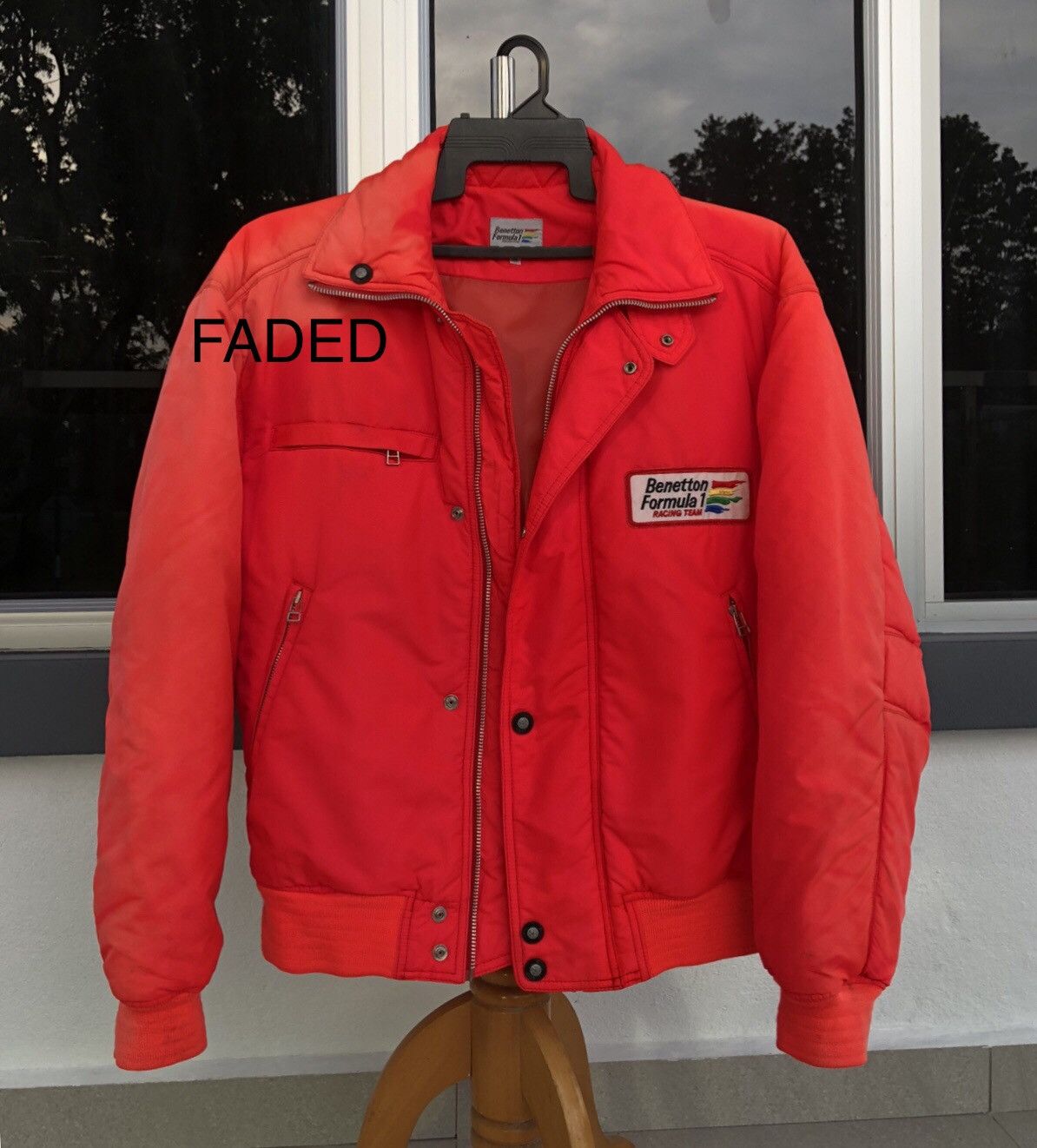 United Colors Of Benetton Benetton Formula1Racing Team distressed Faded Bomber Jacket Size US L / EU 52-54 / 3 - 20 Thumbnail