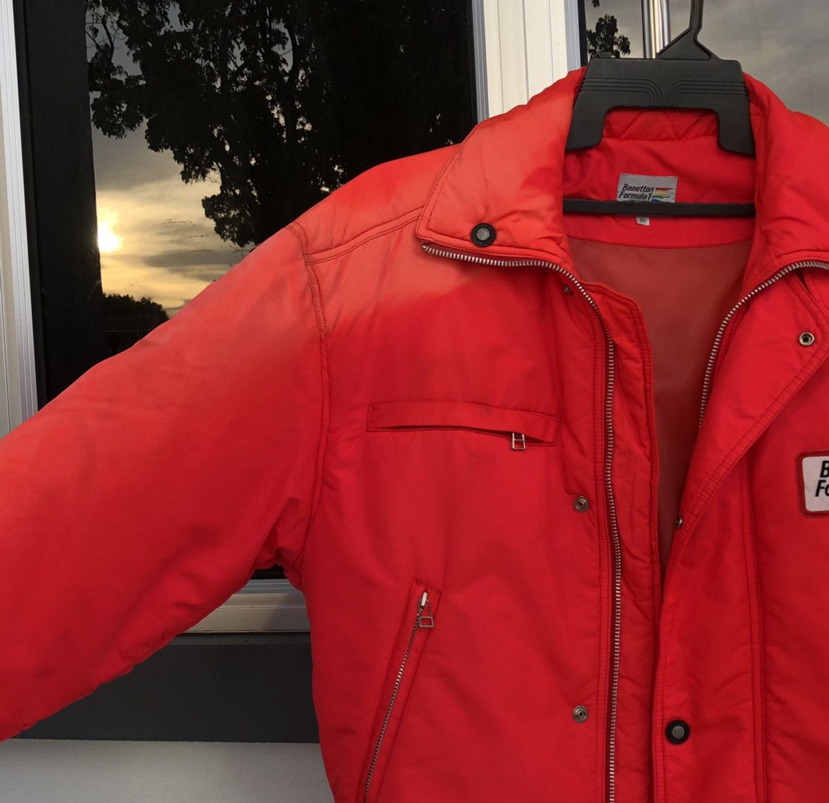 United Colors Of Benetton Benetton Formula1Racing Team distressed Faded Bomber Jacket Size US L / EU 52-54 / 3 - 12 Thumbnail
