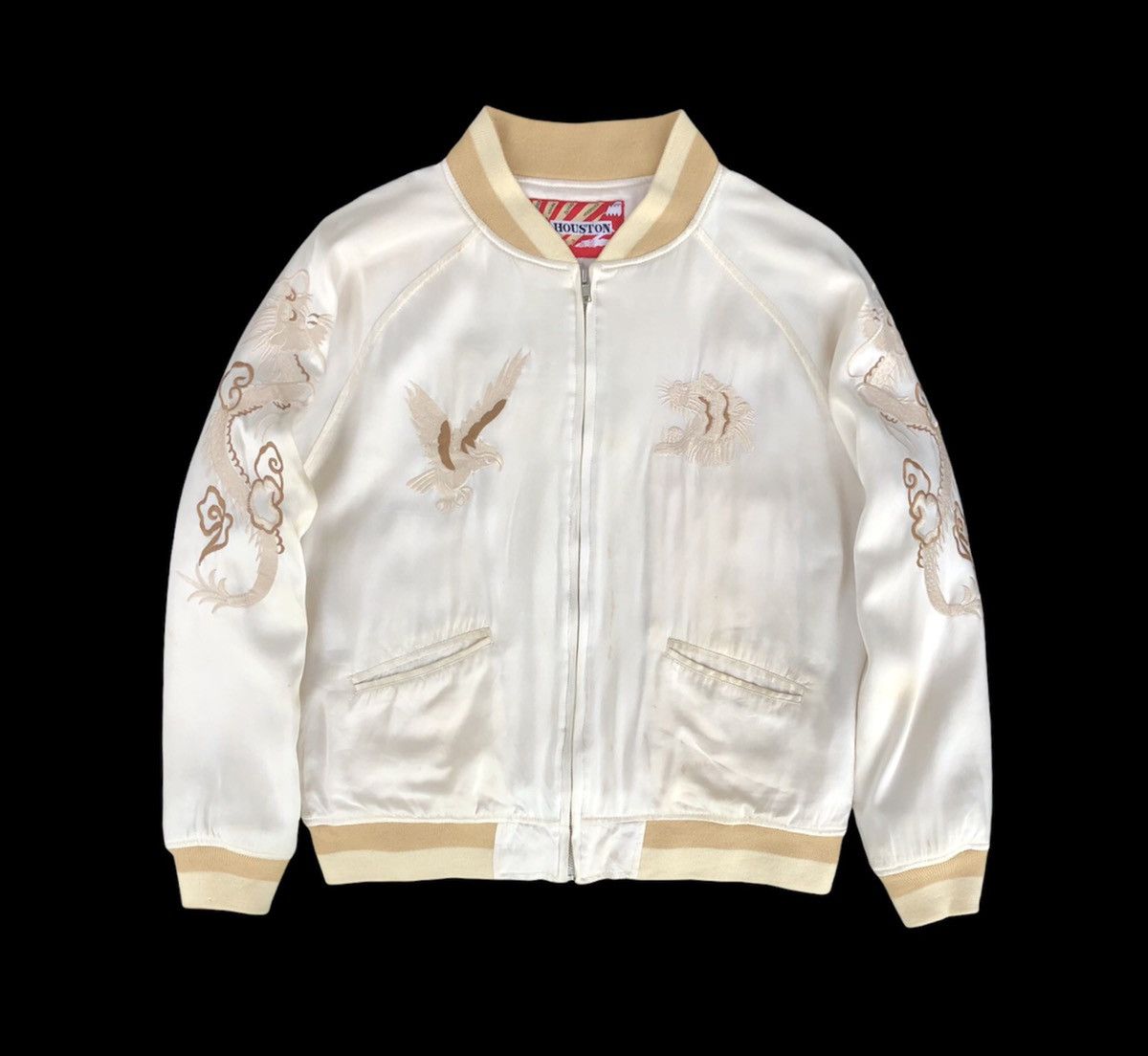 Japanese Brand Japanese Brand Houston Sukajan Eagle Dragon Cream Jacket Size US M / EU 48-50 / 2 - 8 Thumbnail