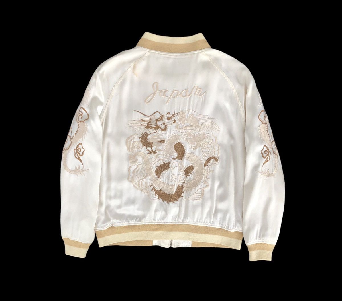 Japanese Brand Japanese Brand Houston Sukajan Eagle Dragon Cream Jacket Size US M / EU 48-50 / 2 - 5 Thumbnail