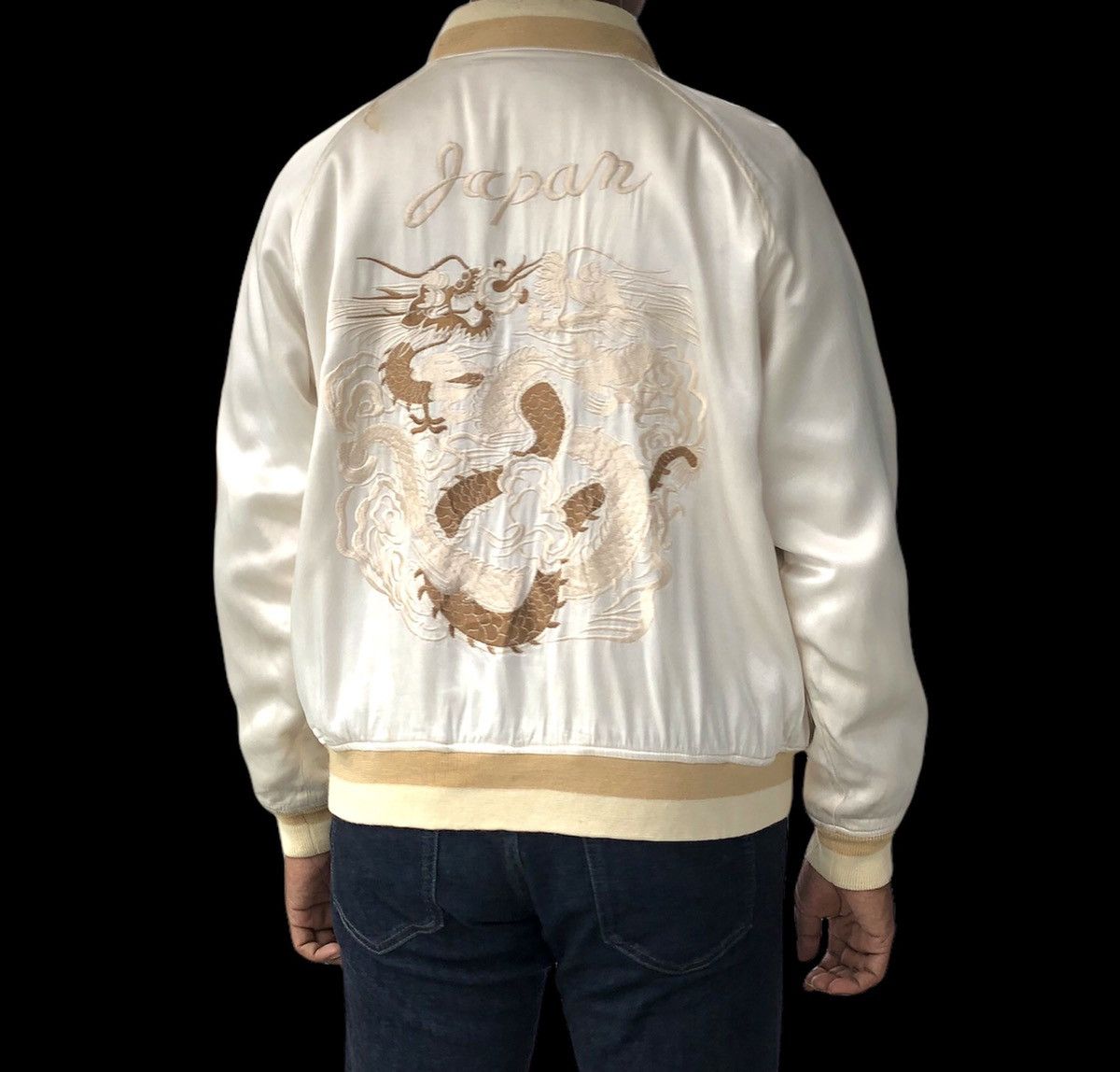 Japanese Brand Japanese Brand Houston Sukajan Eagle Dragon Cream Jacket Size US M / EU 48-50 / 2 - 3 Thumbnail