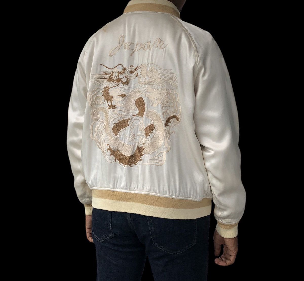 Japanese Brand Japanese Brand Houston Sukajan Eagle Dragon Cream Jacket Size US M / EU 48-50 / 2 - 4 Thumbnail