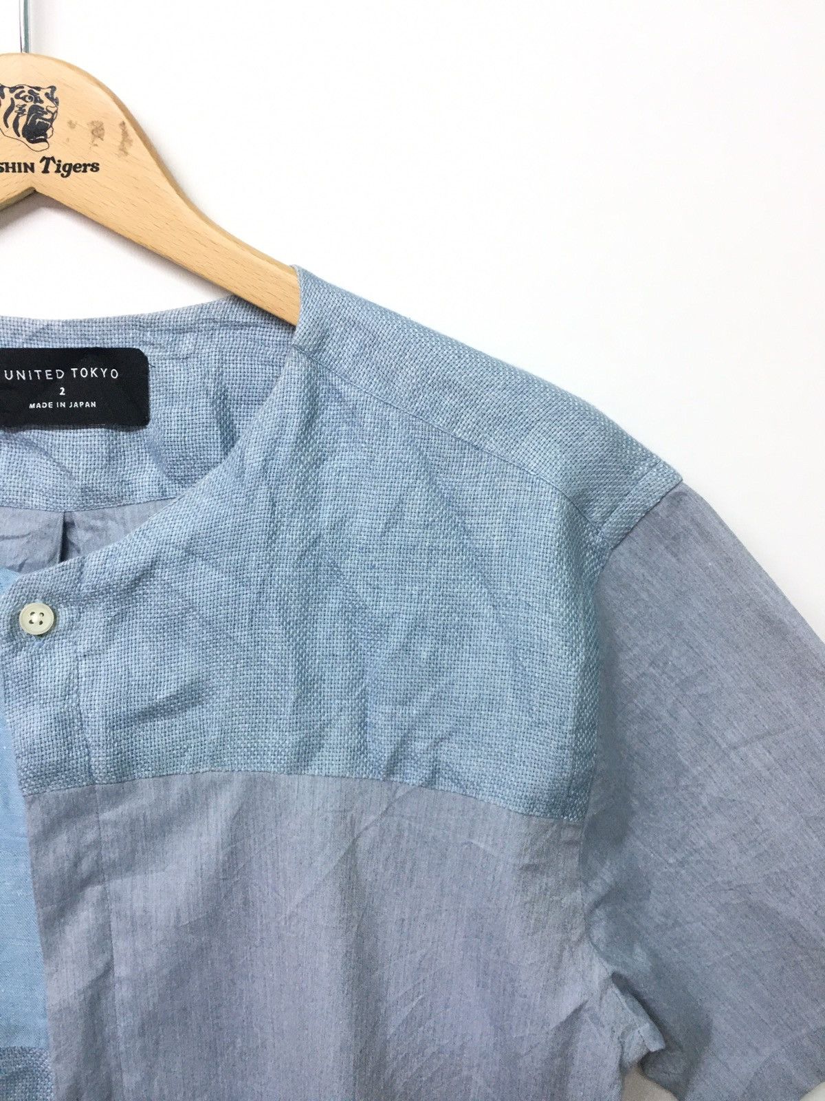 Issey Miyake RARE!!United Tokyo Patchwork Linnen Cotton Collarless Size US M / EU 48-50 / 2 - 4 Thumbnail