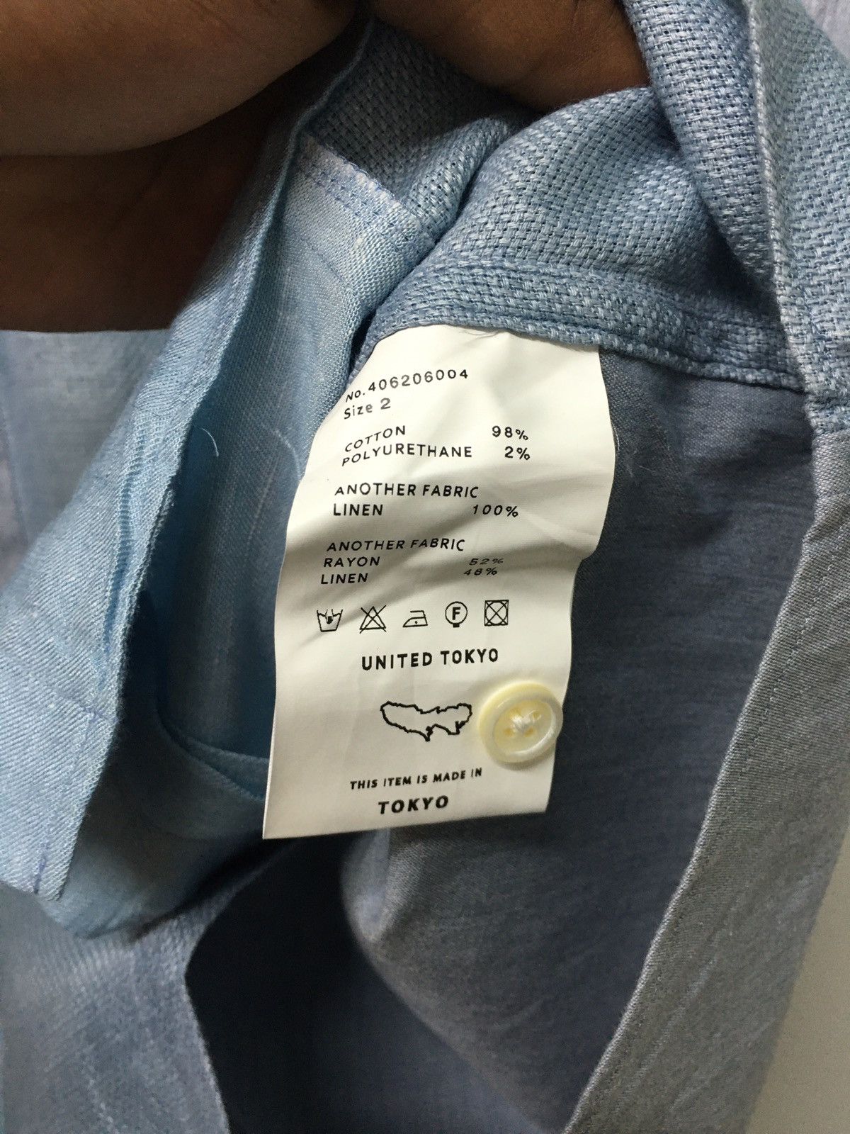 Issey Miyake RARE!!United Tokyo Patchwork Linnen Cotton Collarless Size US M / EU 48-50 / 2 - 8 Thumbnail