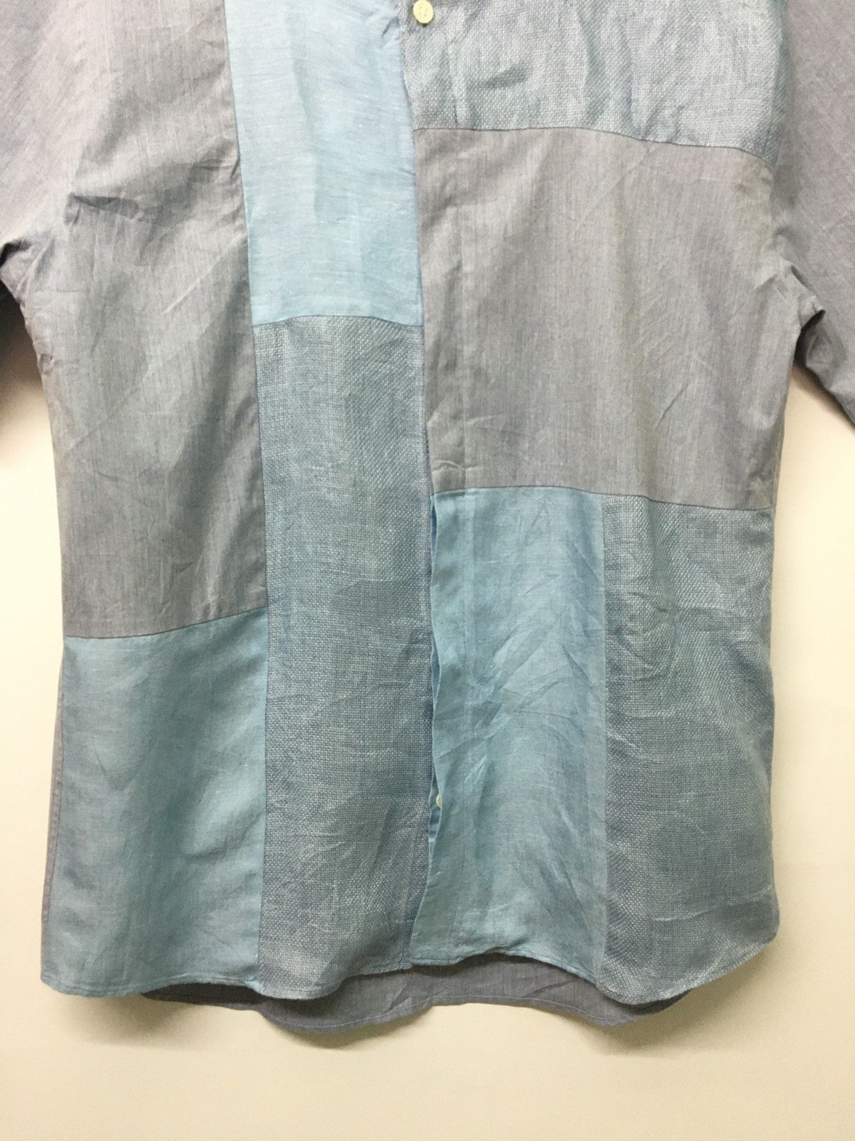 Issey Miyake RARE!!United Tokyo Patchwork Linnen Cotton Collarless Size US M / EU 48-50 / 2 - 2 Thumbnail