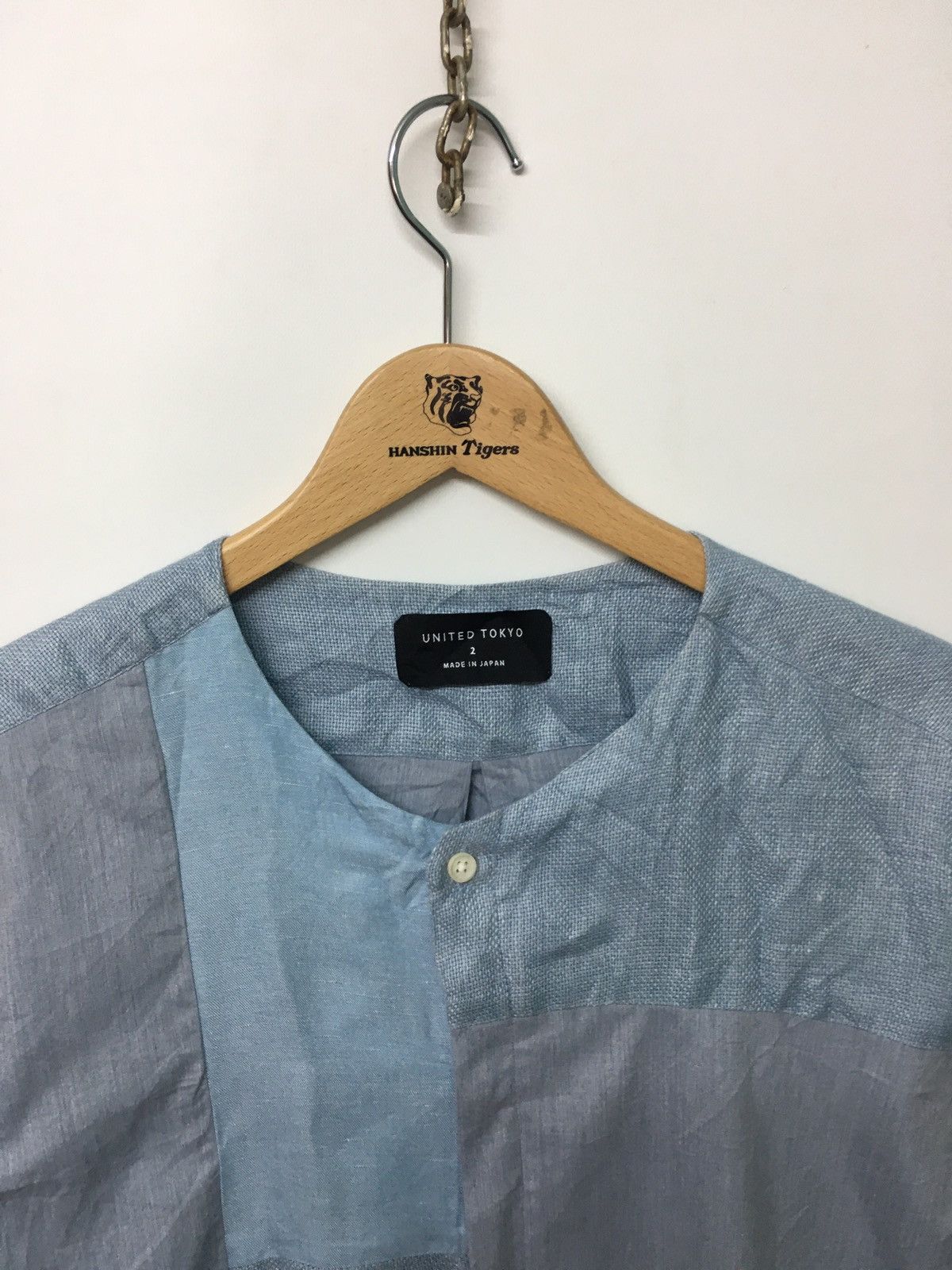Issey Miyake RARE!!United Tokyo Patchwork Linnen Cotton Collarless Size US M / EU 48-50 / 2 - 3 Thumbnail