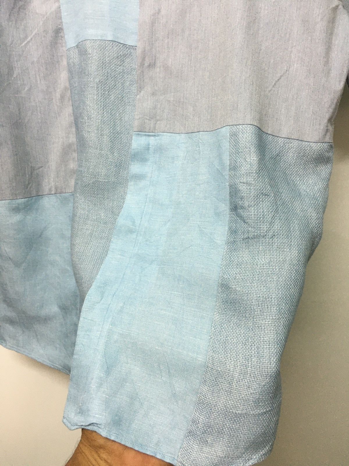 Issey Miyake RARE!!United Tokyo Patchwork Linnen Cotton Collarless Size US M / EU 48-50 / 2 - 11 Thumbnail