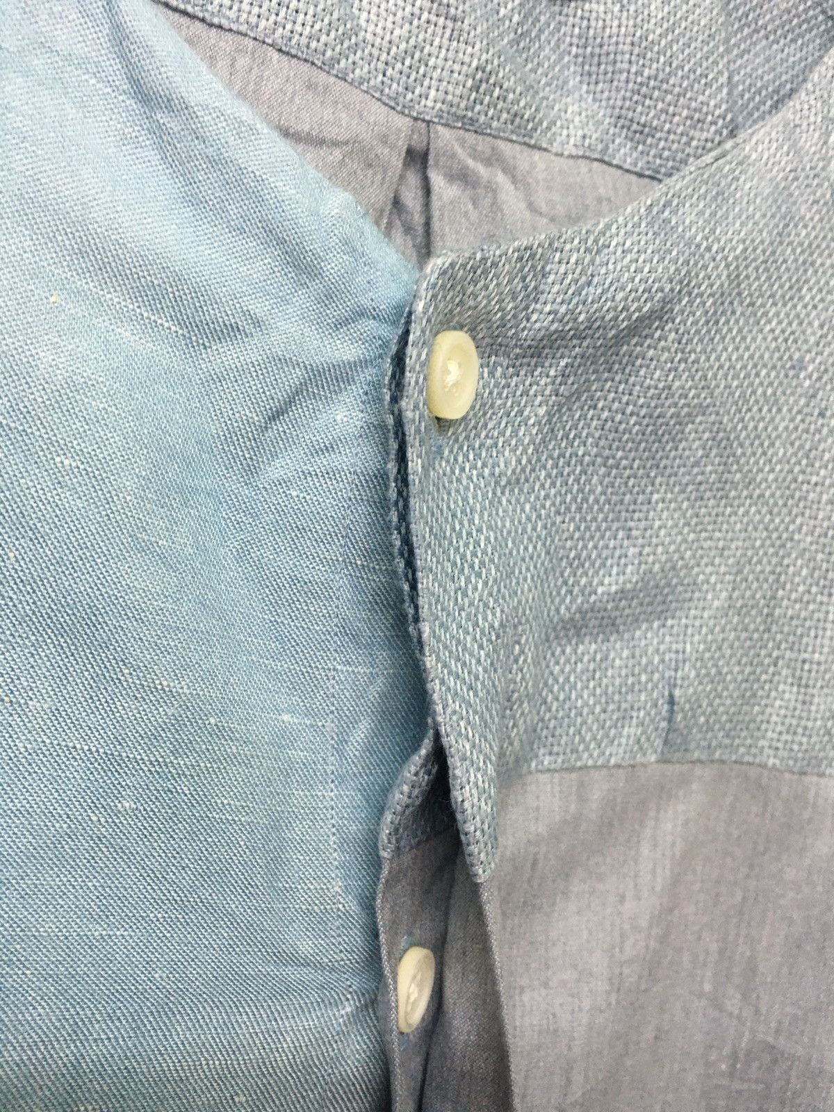 Issey Miyake RARE!!United Tokyo Patchwork Linnen Cotton Collarless Size US M / EU 48-50 / 2 - 9 Thumbnail