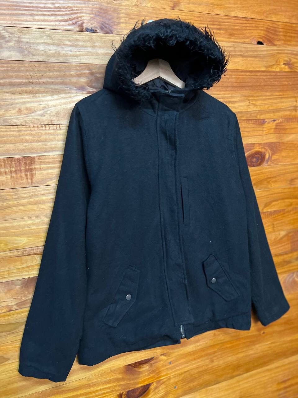 Japanese Brand STYLE 🔥WOOL HOODIE ZIP UP JACKET Size US L / EU 52-54 / 3 - 2 Thumbnail