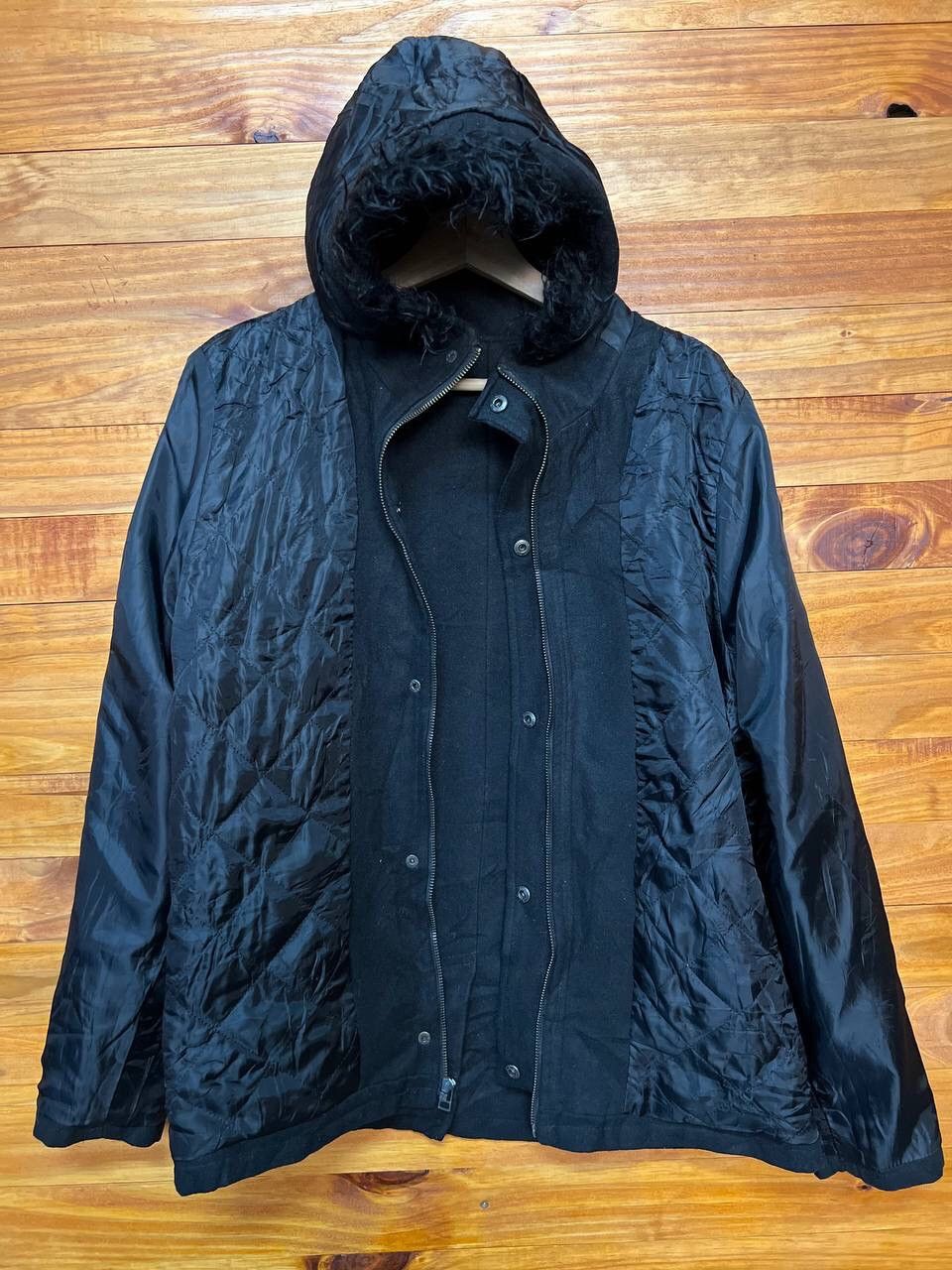Japanese Brand STYLE 🔥WOOL HOODIE ZIP UP JACKET Size US L / EU 52-54 / 3 - 8 Thumbnail