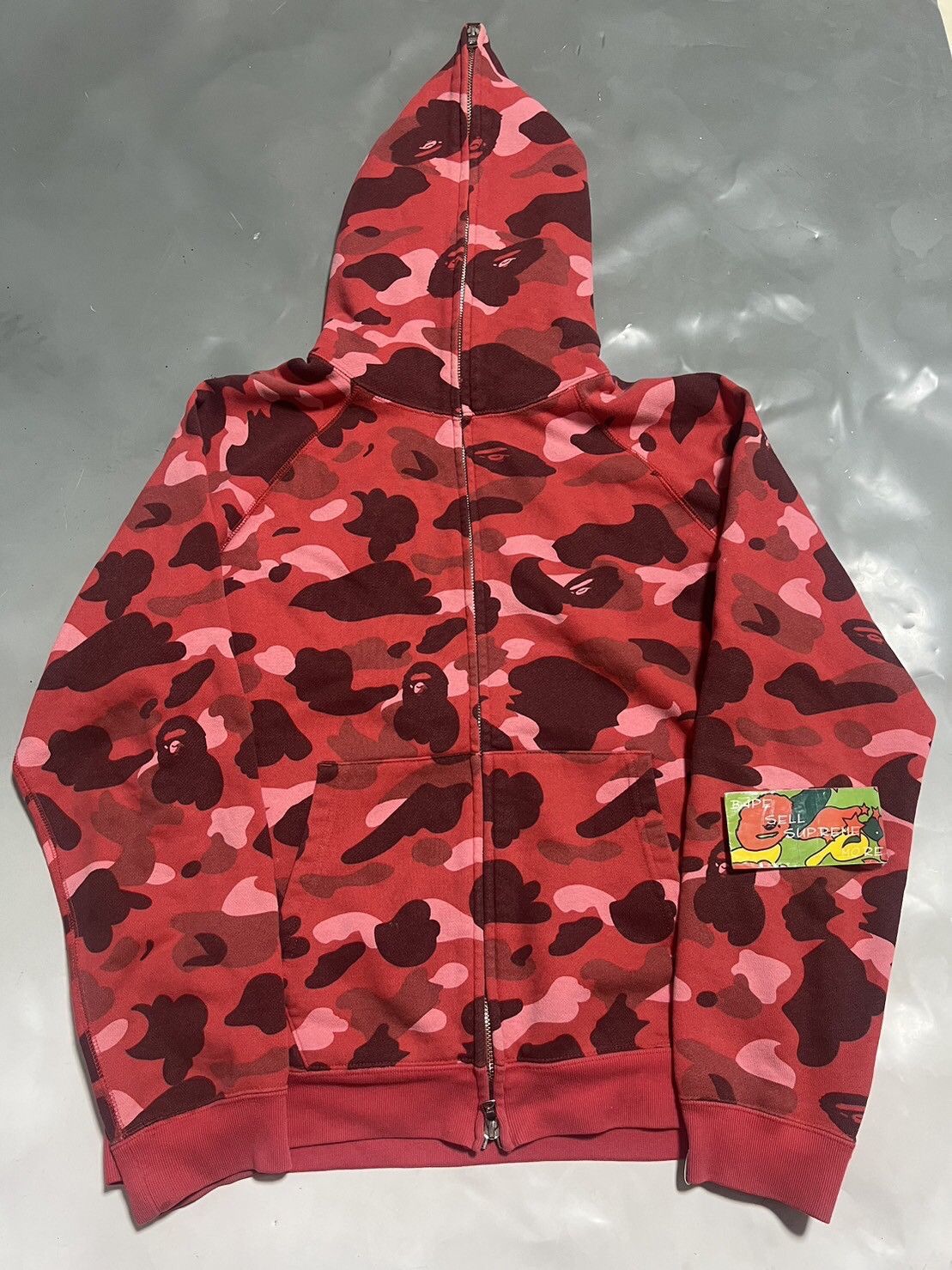 Bape BAPE full zip hoodie Red camo Size US M / EU 48-50 / 2 - 1 Thumbnail
