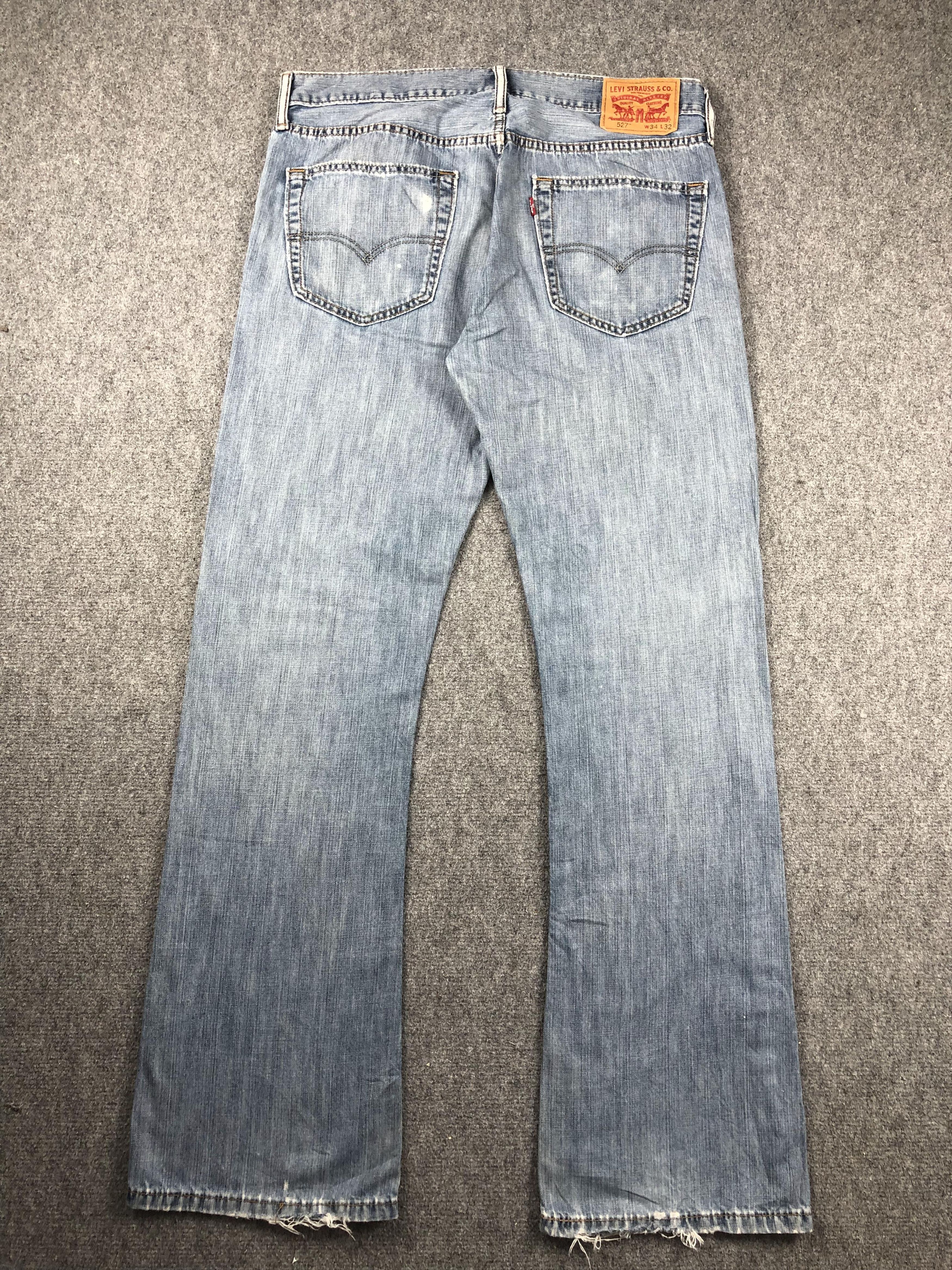 Levi's Vintage Levis 527 Faded Blue Jeans DP2266 Size US 35 - 3 Thumbnail