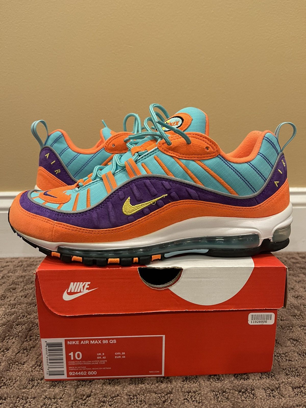 Nike buy Air Max 98 QS Cones (size 10.5) FREE SHIPPING ON ME