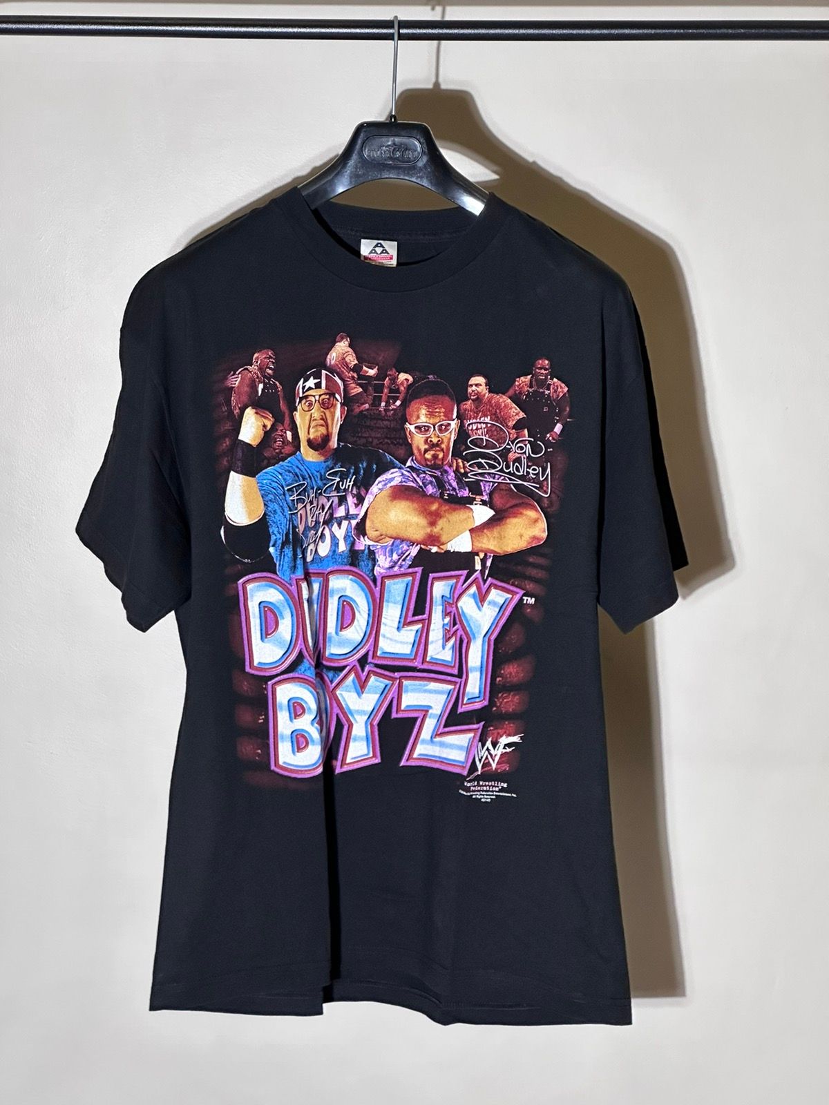 Pre-owned Vintage X Wwe Vintage 2000 Dudley Boyz T-shirt In Black