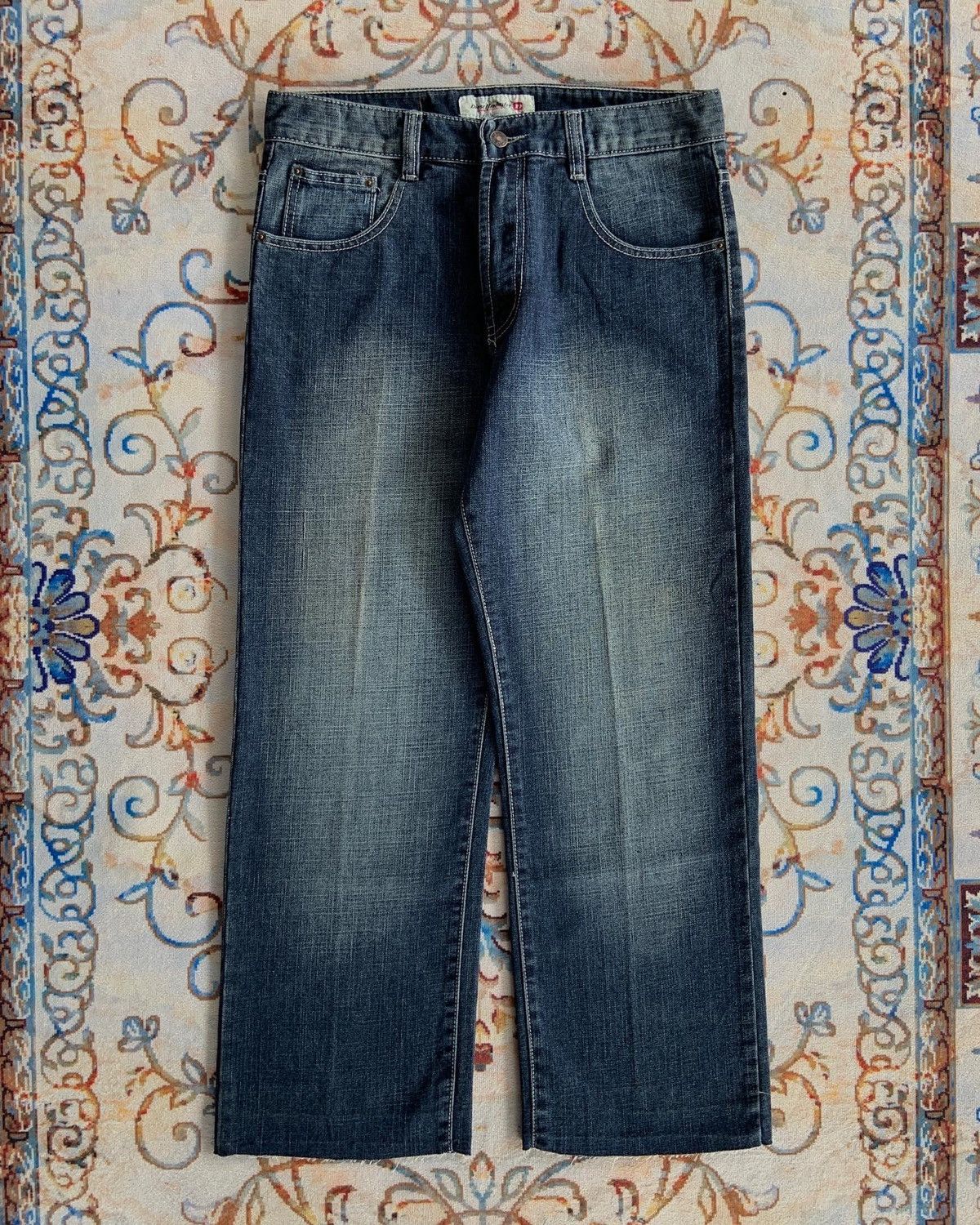 Vintage Diesel Dark Blue Distressed Denim Pants