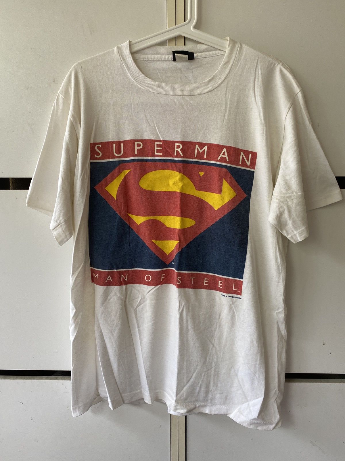 DC Comics × Vintage VINTAGE 1997 SUPERMAN DC COMIC T SHIRT Size US L / EU 52-54 / 3 - 1 Thumbnail