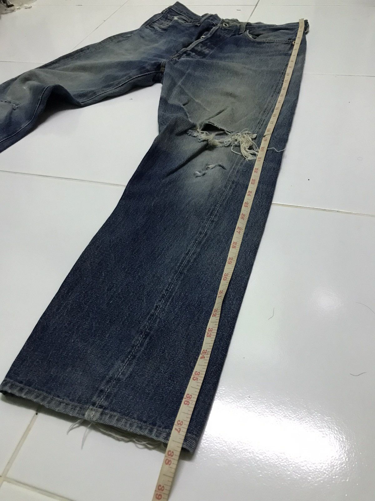 Levi's Vintage 90s Levis big E top button j22 selvedge denim jeans Size US 30 / EU 46 - 12 Thumbnail