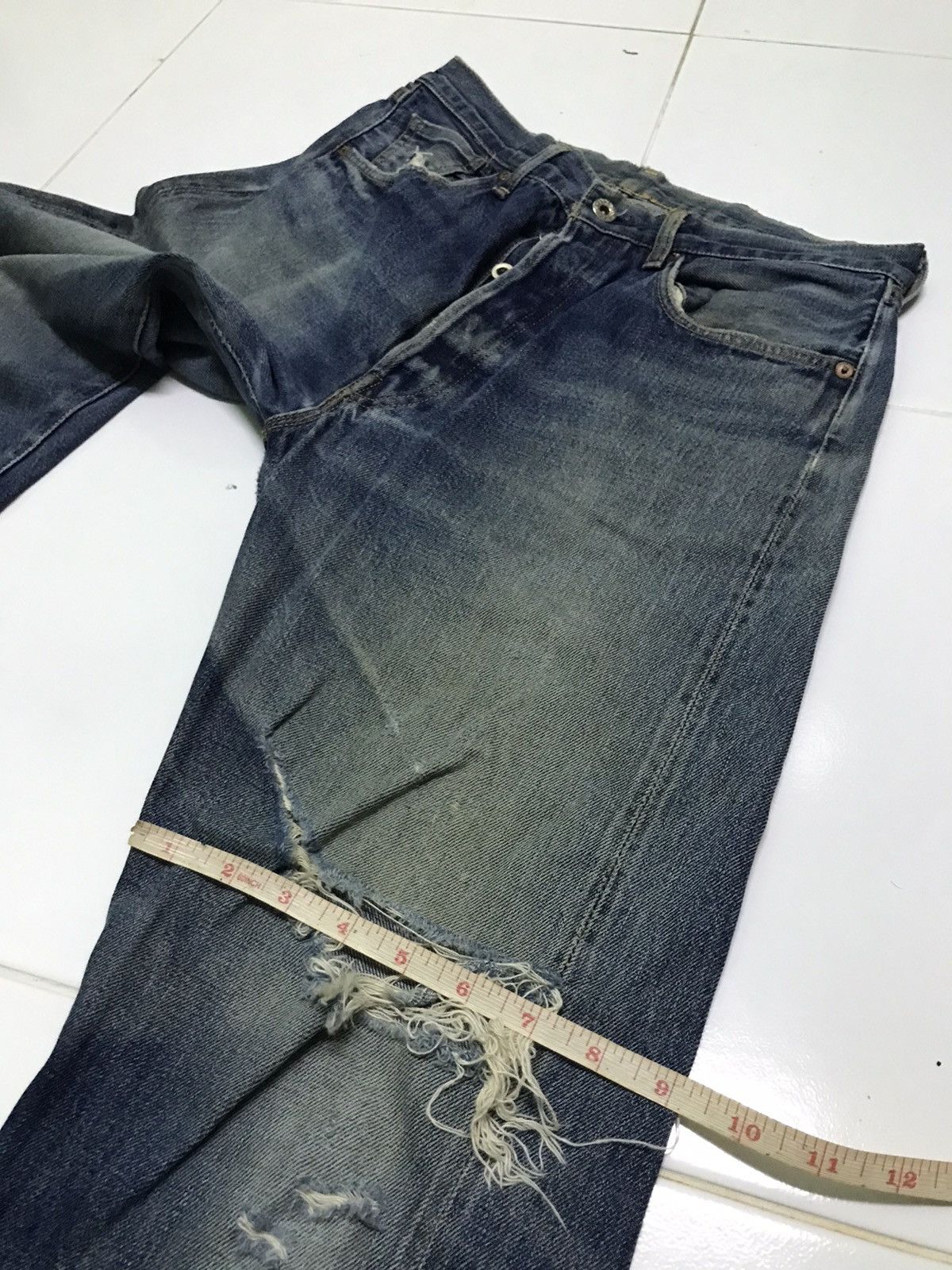 Levi's Vintage 90s Levis big E top button j22 selvedge denim jeans Size US 30 / EU 46 - 15 Thumbnail