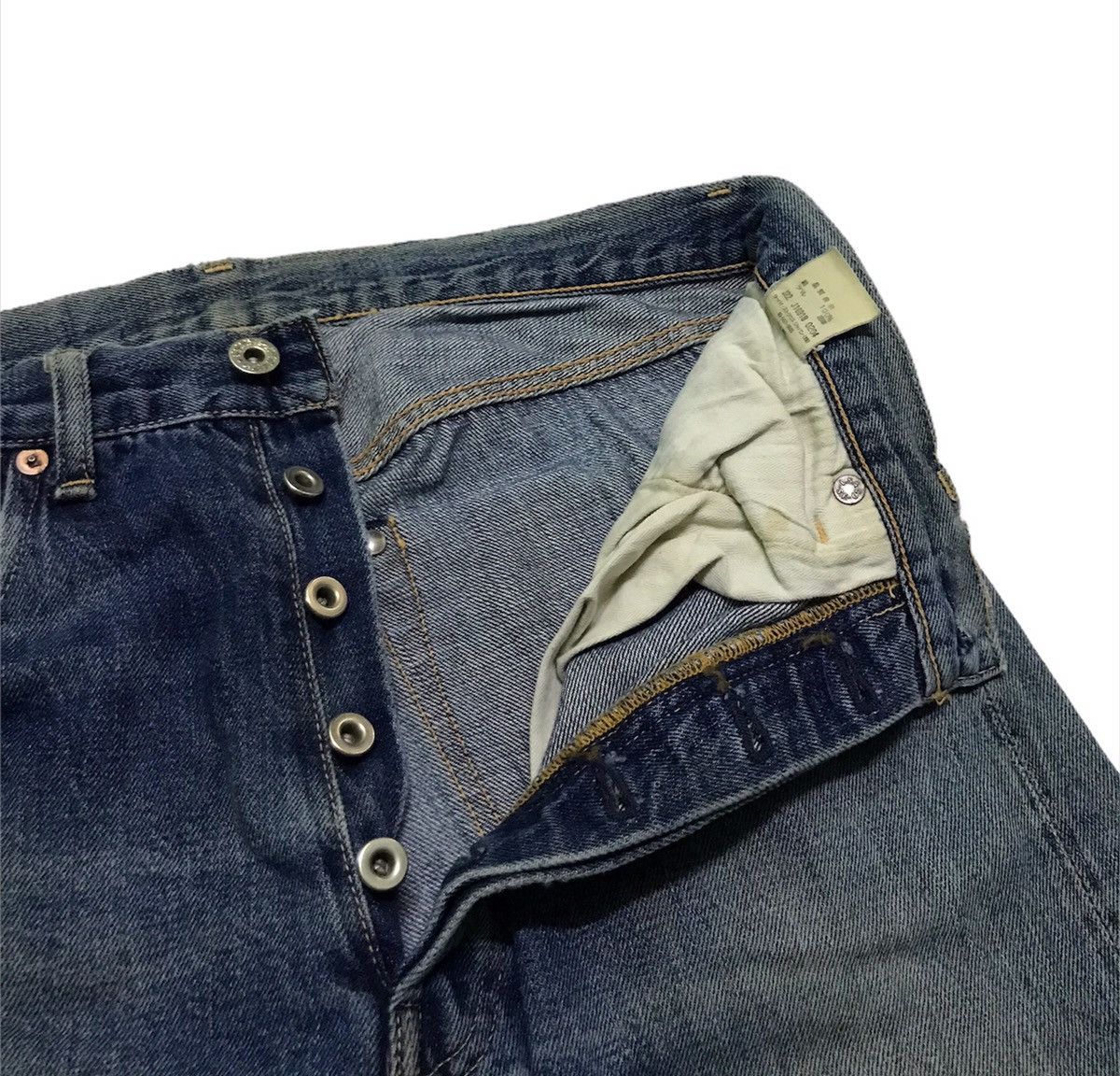 Levi's Vintage 90s Levis big E top button j22 selvedge denim jeans Size US 30 / EU 46 - 3 Thumbnail