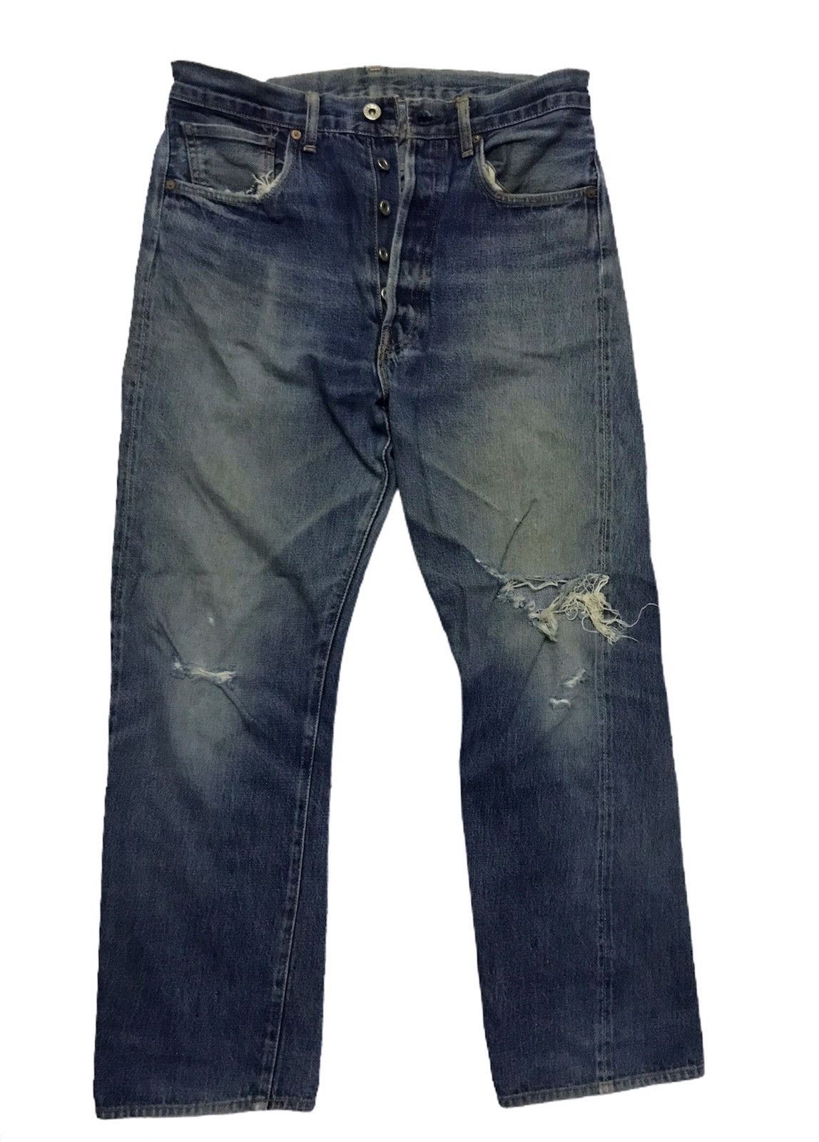 Levi's Vintage 90s Levis big E top button j22 selvedge denim jeans Size US 30 / EU 46 - 1 Thumbnail