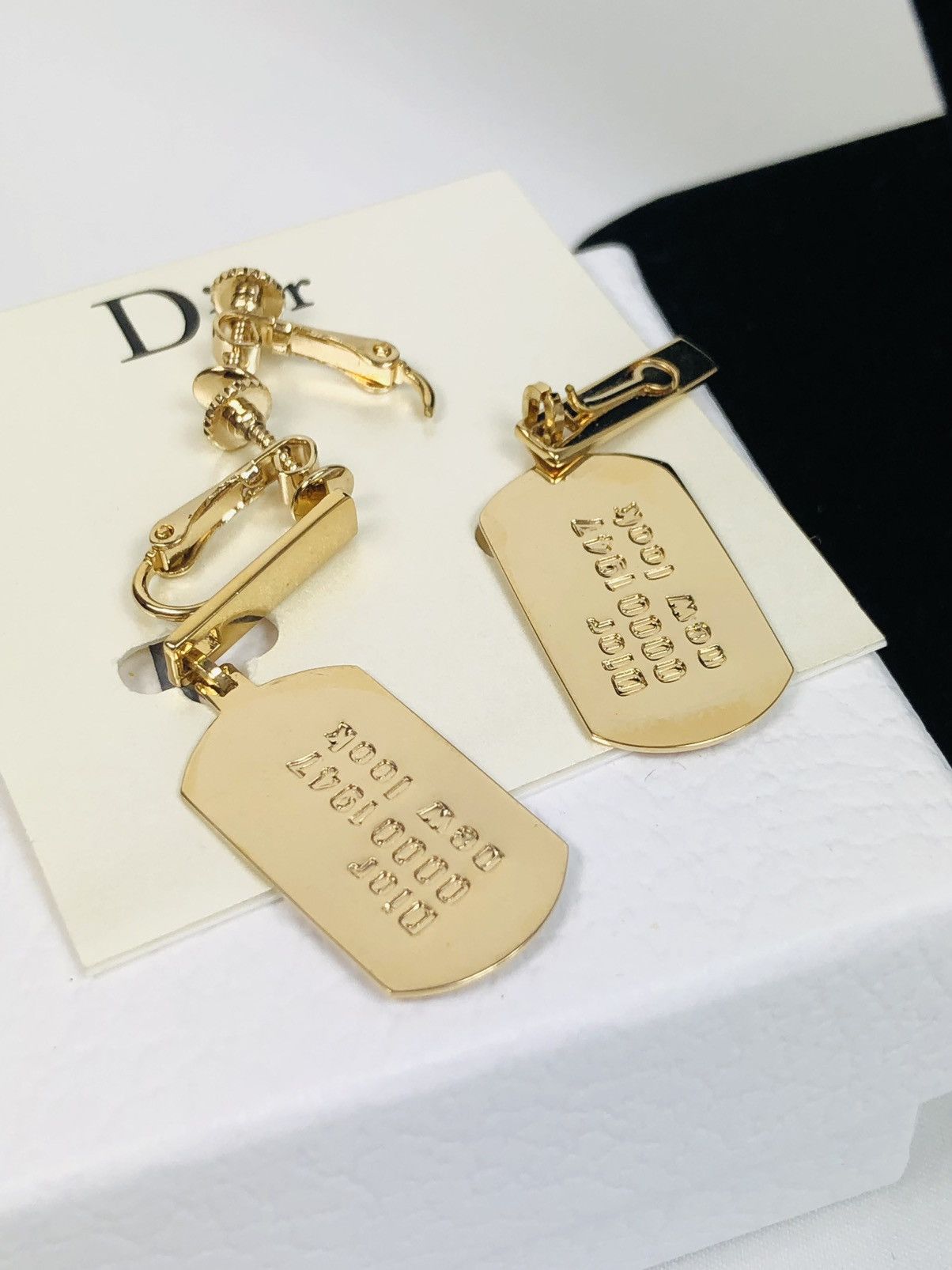 Dior Dior dog tag earrings Size ONE SIZE - 3 Thumbnail
