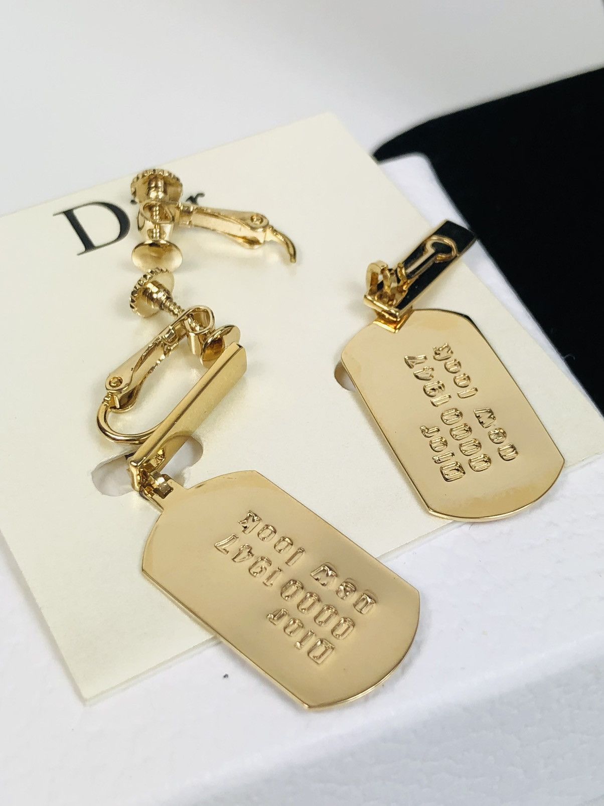 Dior Dior dog tag earrings Size ONE SIZE - 2 Thumbnail