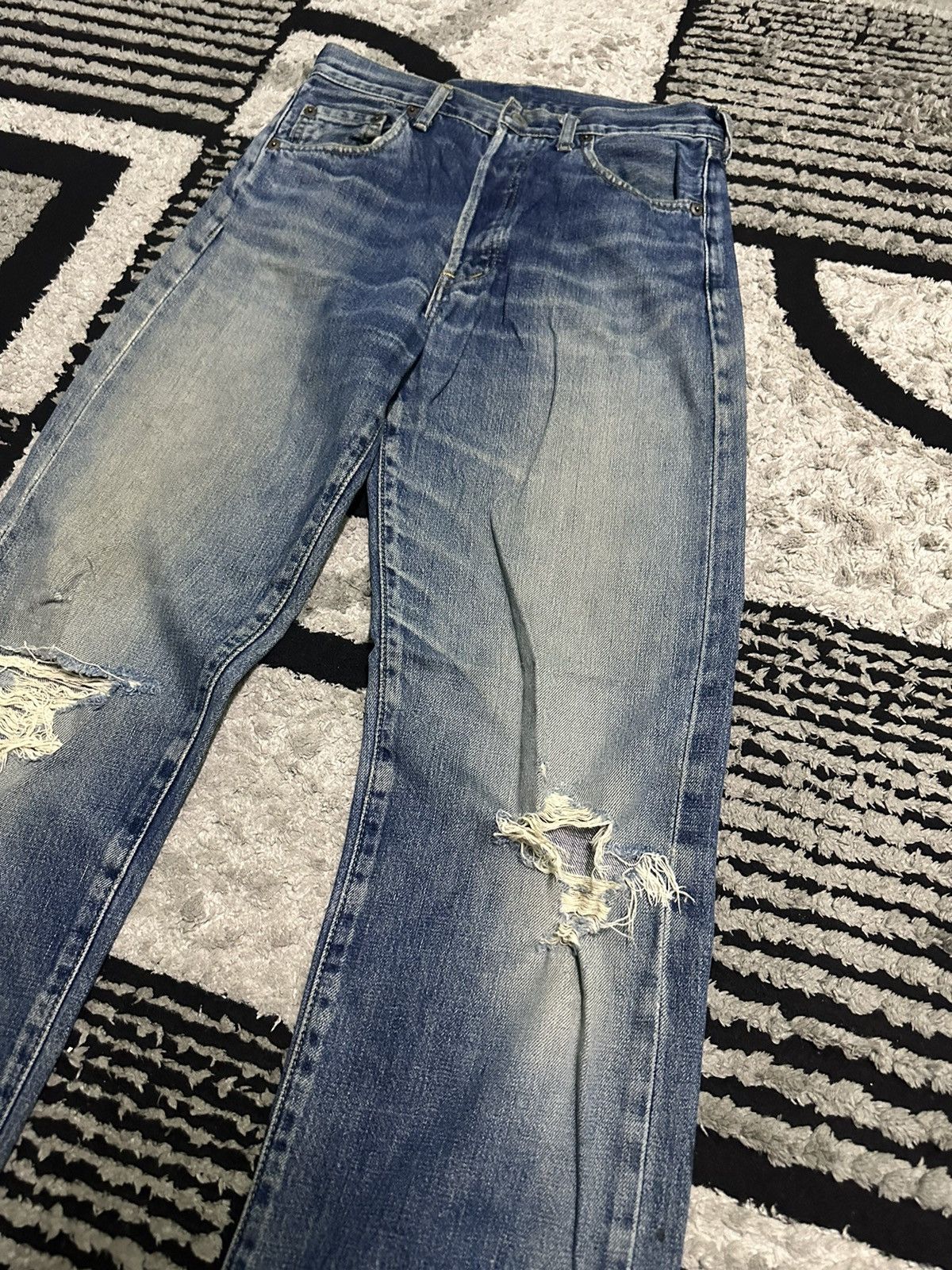 Levi's 28x30 Vintage Levi’s bigE 503B button j22 selvedge jeans Size US 28 / EU 44 - 4 Thumbnail