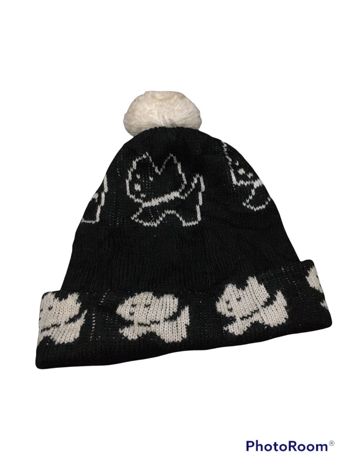Vintage Vintage Naughty Kitten Cat Printed Beanie Size ONE SIZE - 2 Thumbnail